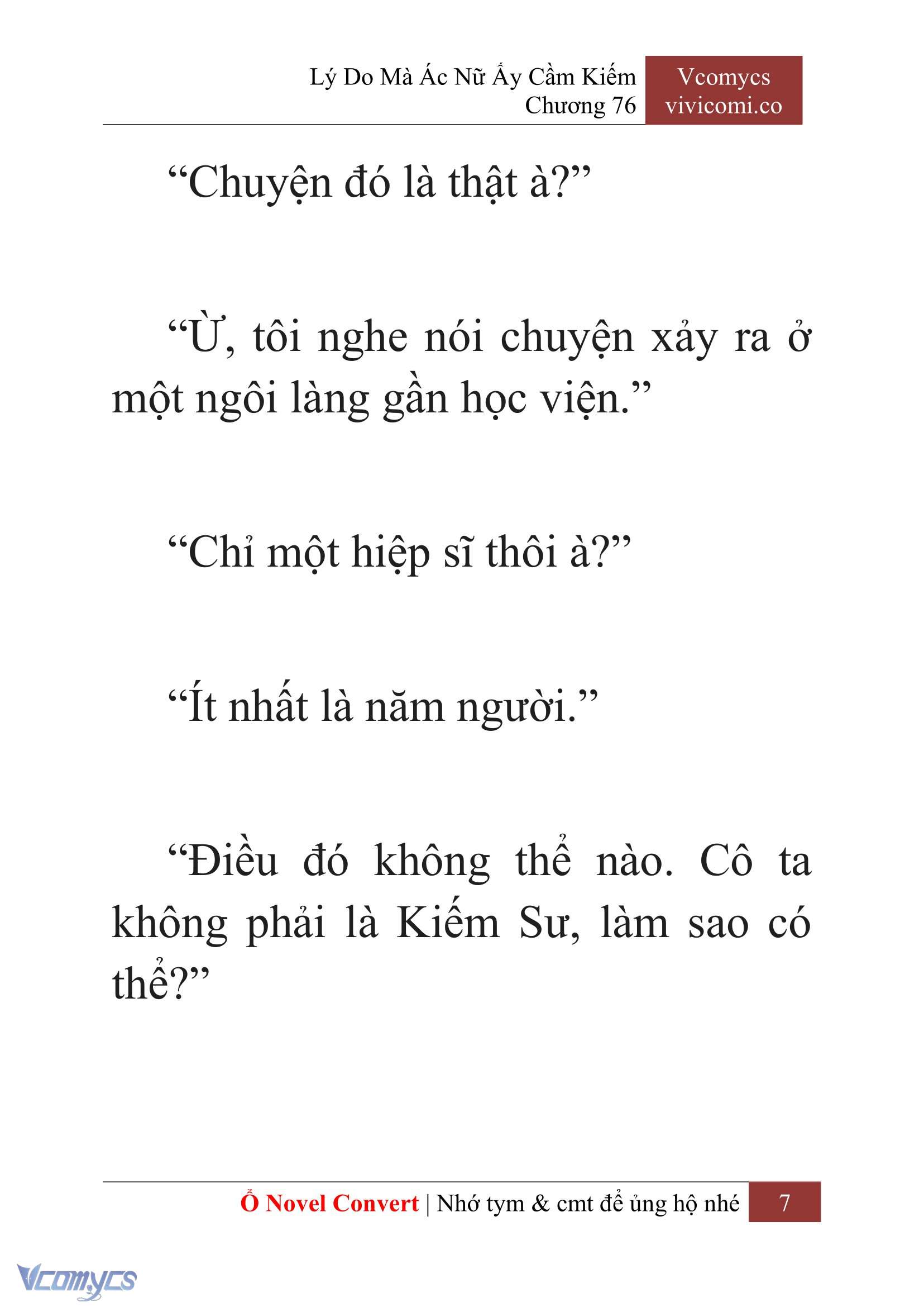[Novel] Lý Do Mà Ác Nữ Ấy Cầm Kiếm Chap 76 - Trang 2