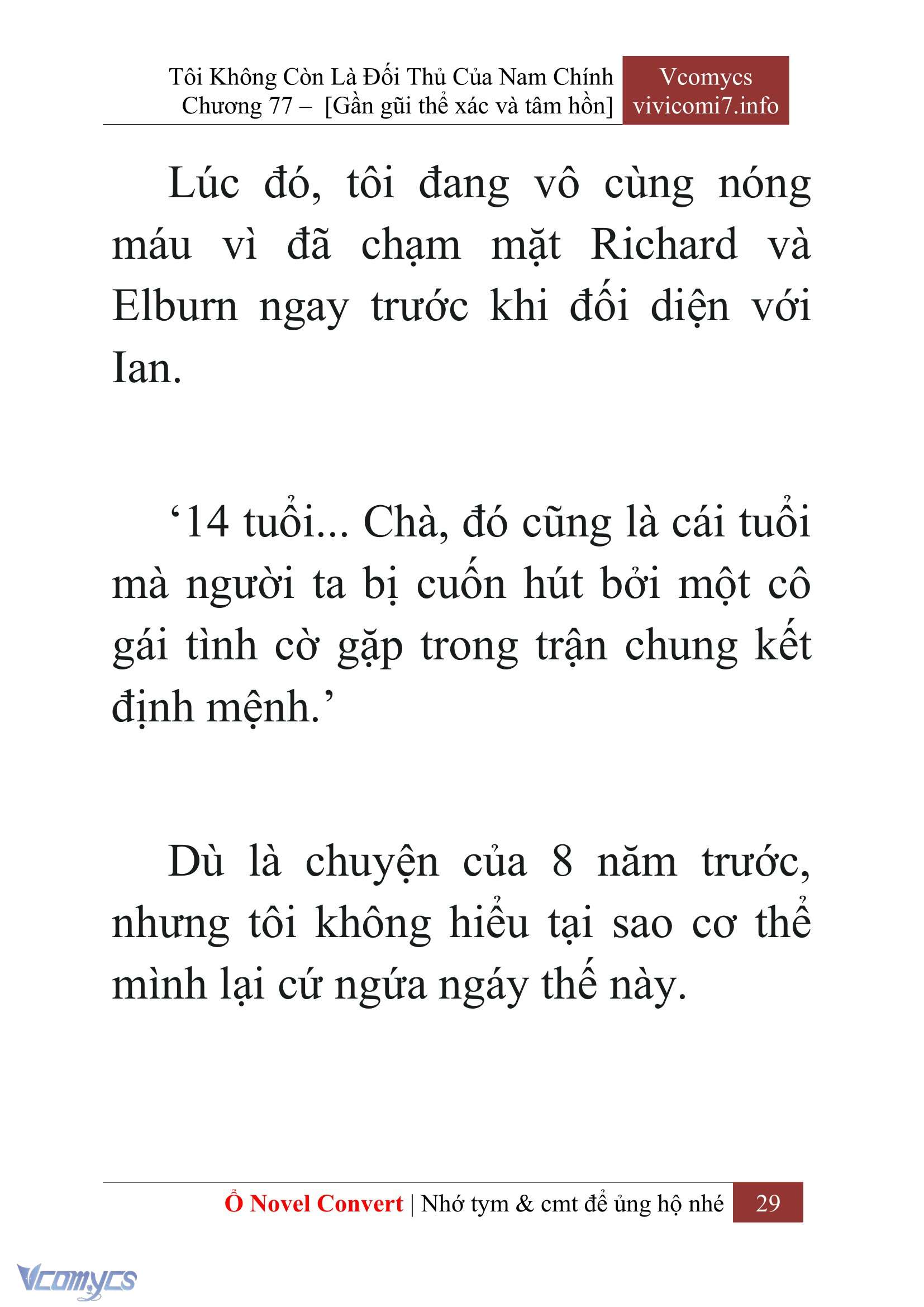 [Novel] Tôi Không Còn Là Đối Thủ Của Nam Chính Chap 77 - Next 