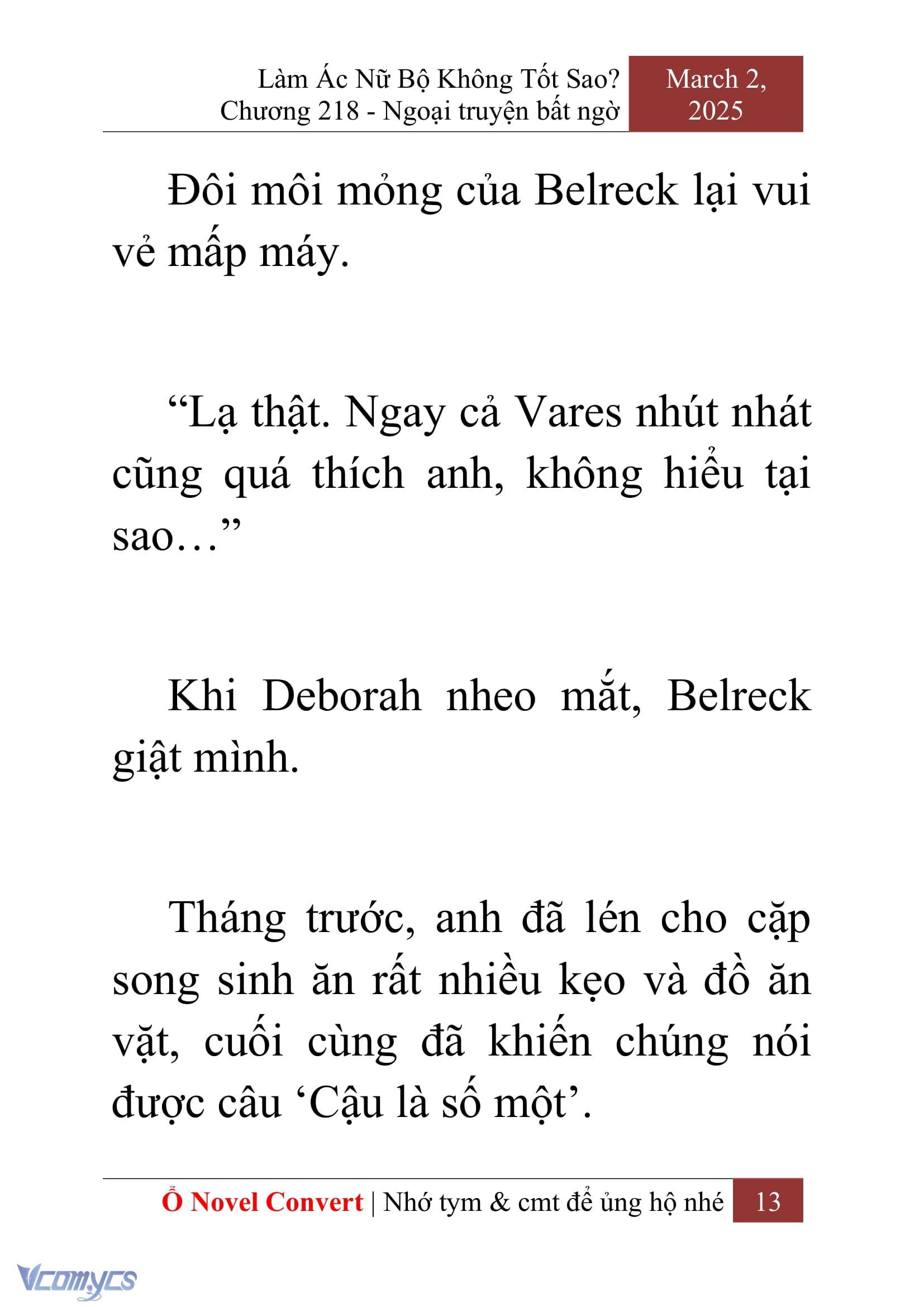 [Novel] Làm Ác Nữ Bộ Không Tốt Sao? Chap 218 - Trang 2