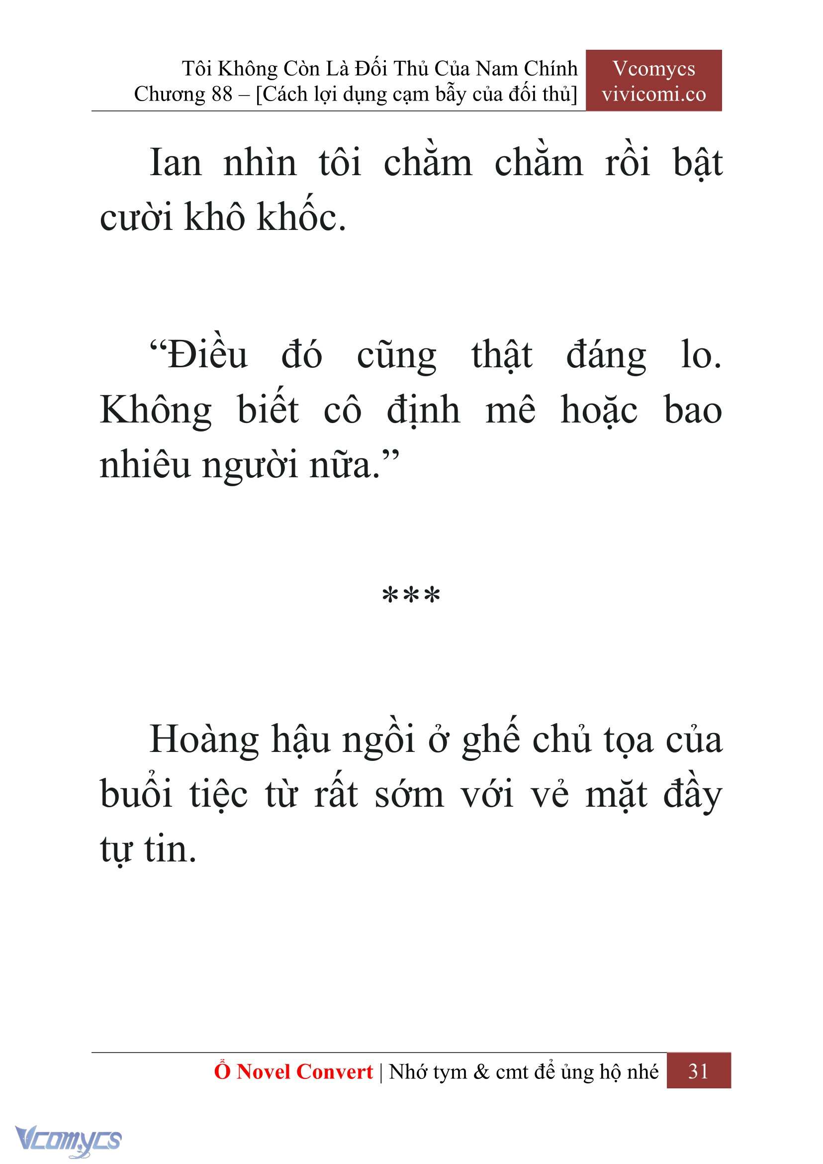[Novel] Tôi Không Còn Là Đối Thủ Của Nam Chính Chap 88 - Trang 2