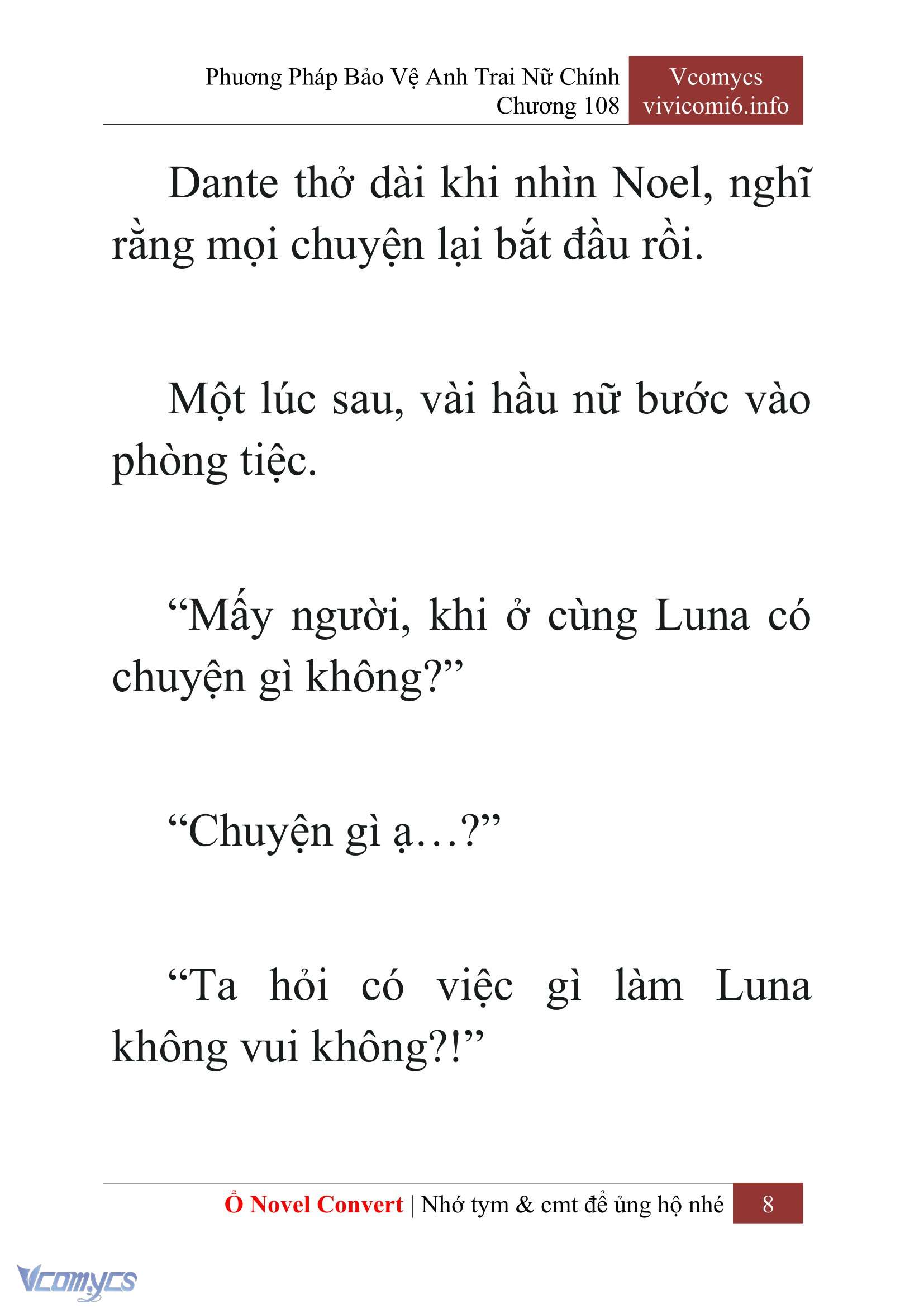 [Novel] Phương Pháp Bảo Vệ Anh Trai Nữ Chính Chap 108 - Trang 2