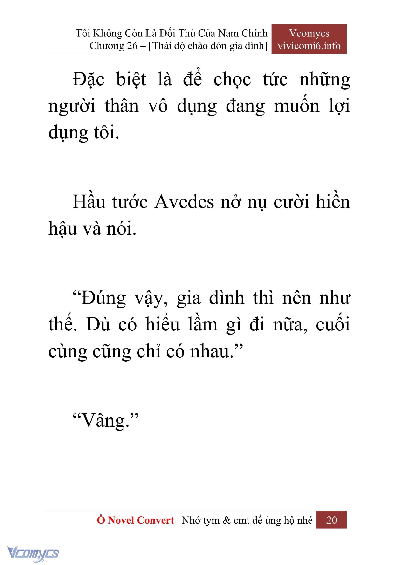 [Novel] Tôi Không Còn Là Đối Thủ Của Nam Chính Chap 26 - Trang 2
