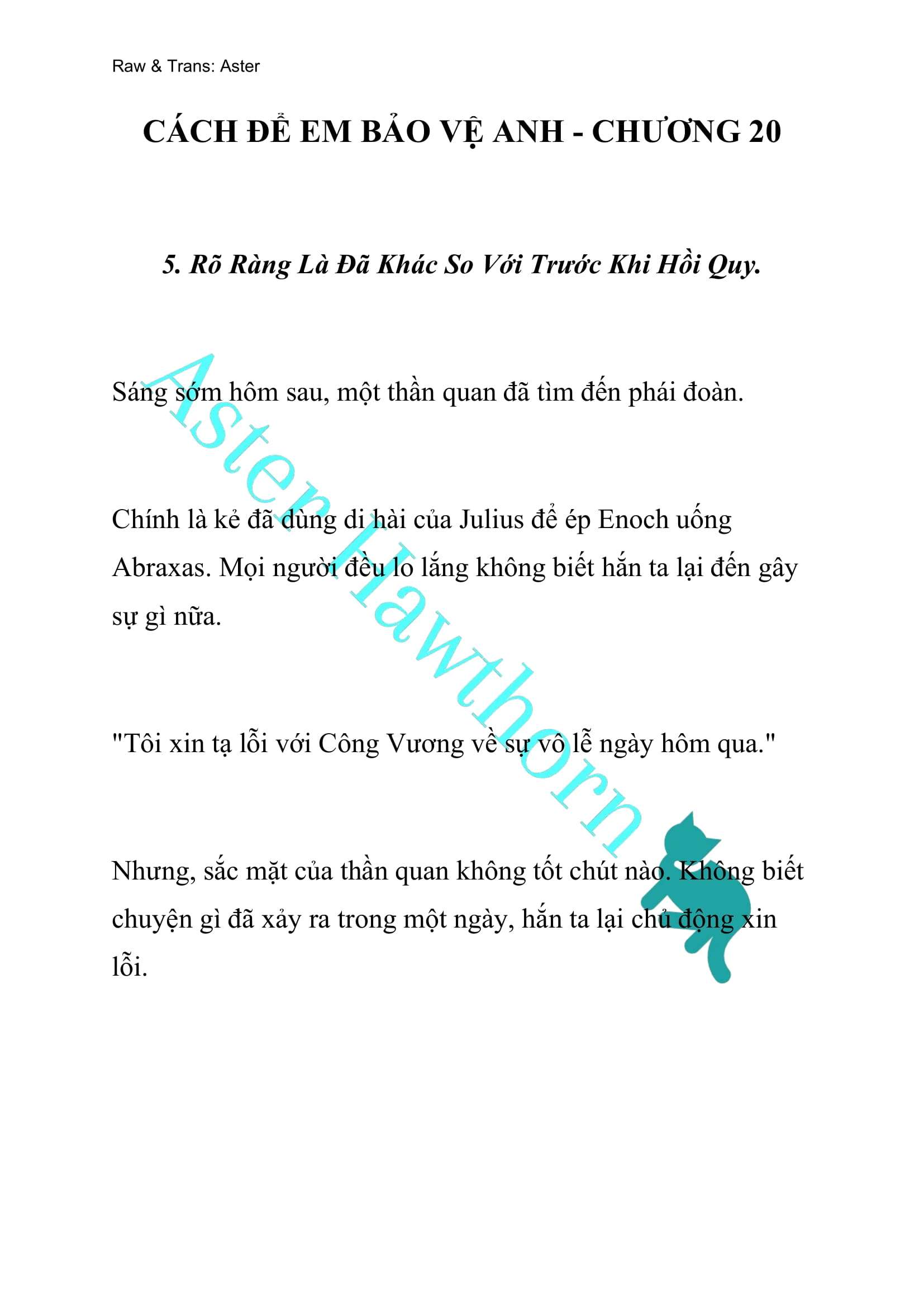 [NOVEL] Cách Để Em Bảo Vệ Anh Chap 20 - Next Chap 21