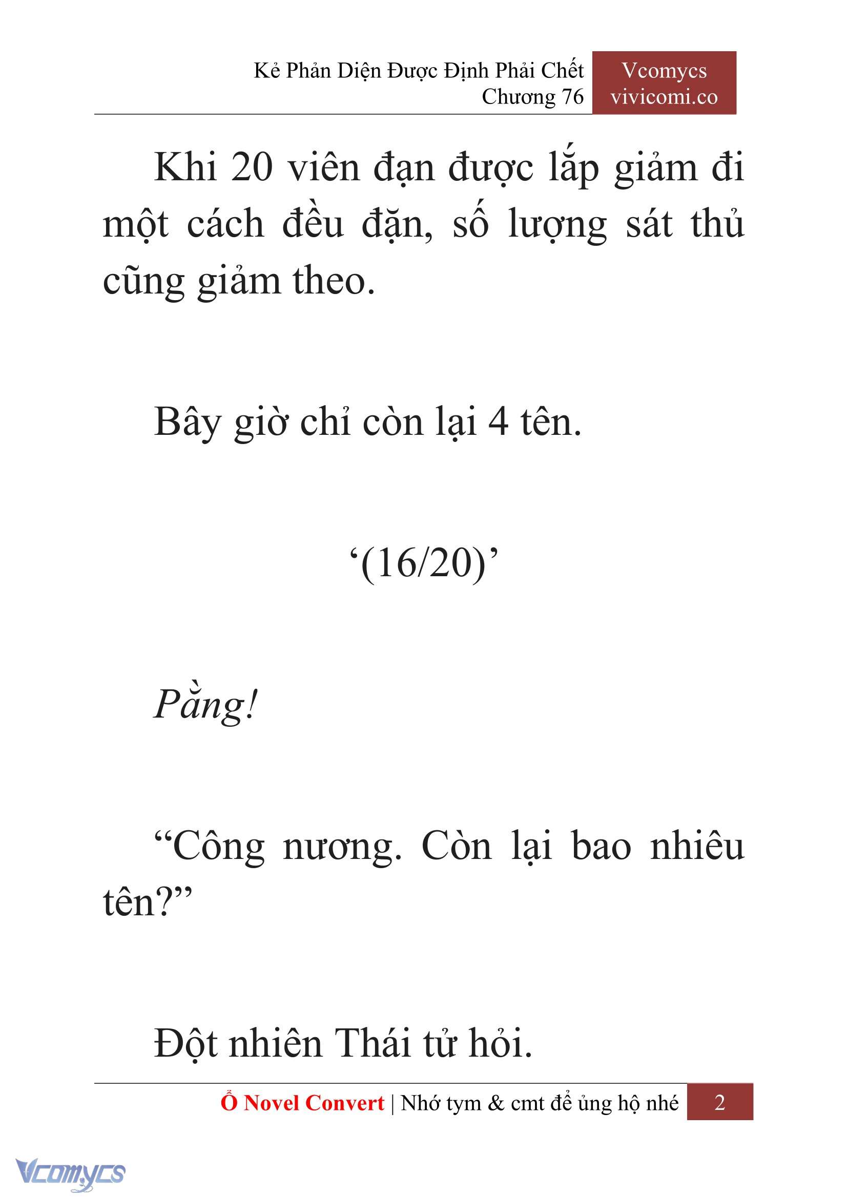[Novel] Kẻ Phản Diện Được Định Phải Chết Chap 76 - Trang 2