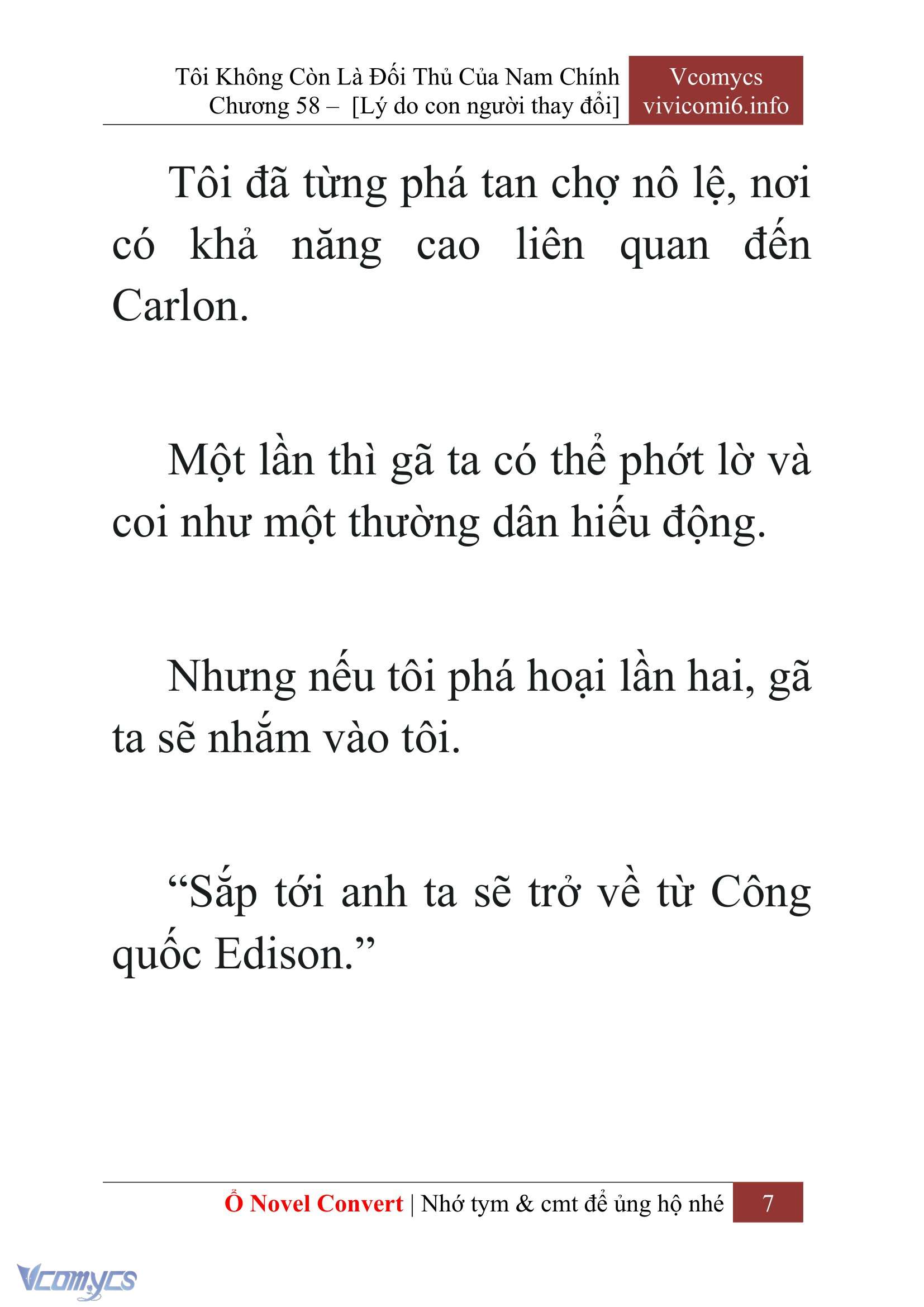 [Novel] Tôi Không Còn Là Đối Thủ Của Nam Chính Chap 58 - Trang 2