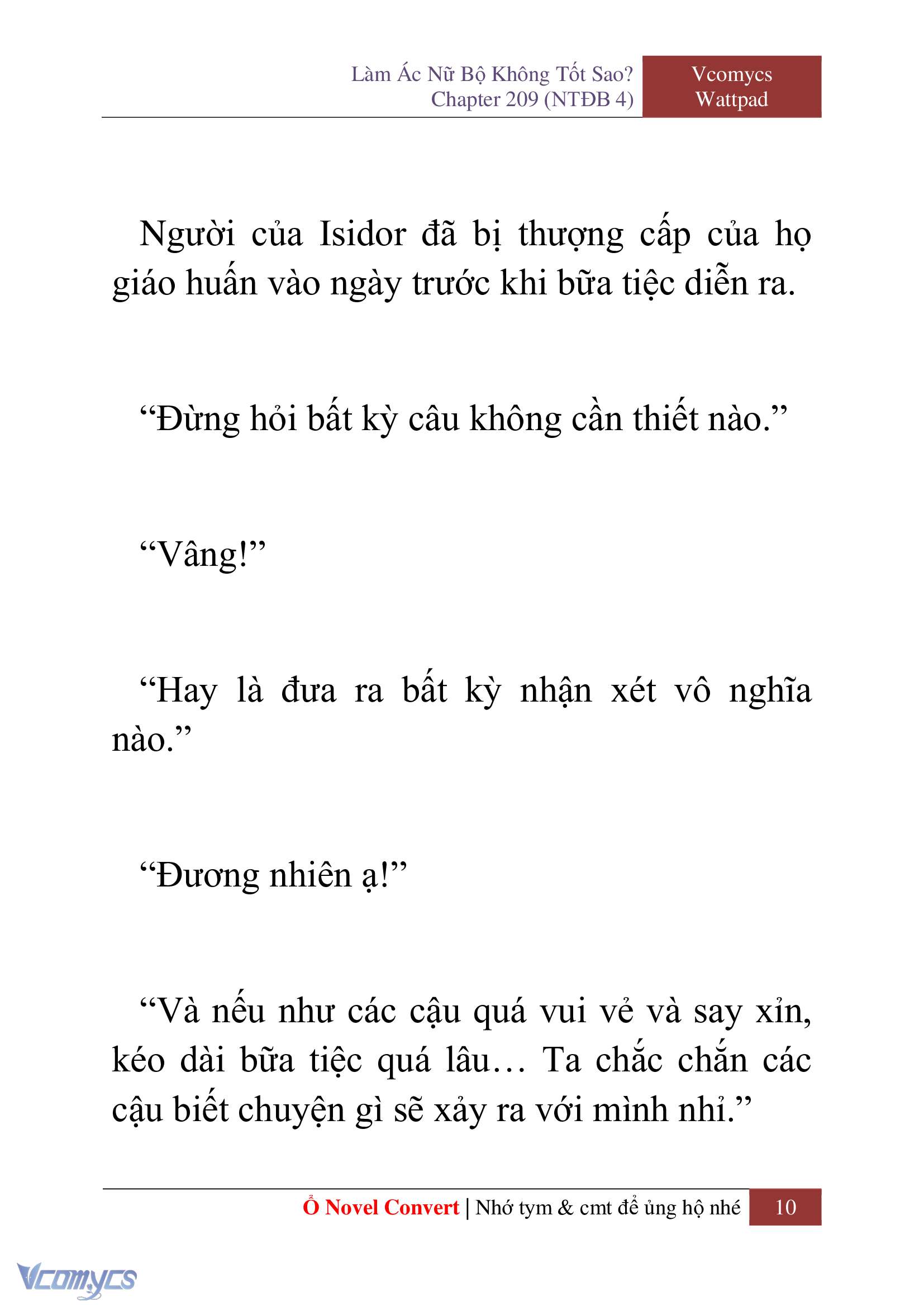 [Novel] Làm Ác Nữ Bộ Không Tốt Sao? Chap 209 - Trang 2