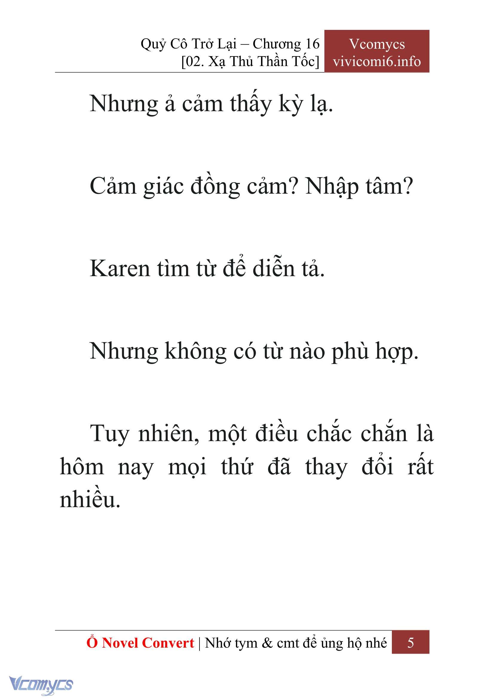 [Novel] Quý Cô Trở Lại Chap 16 - Trang 2