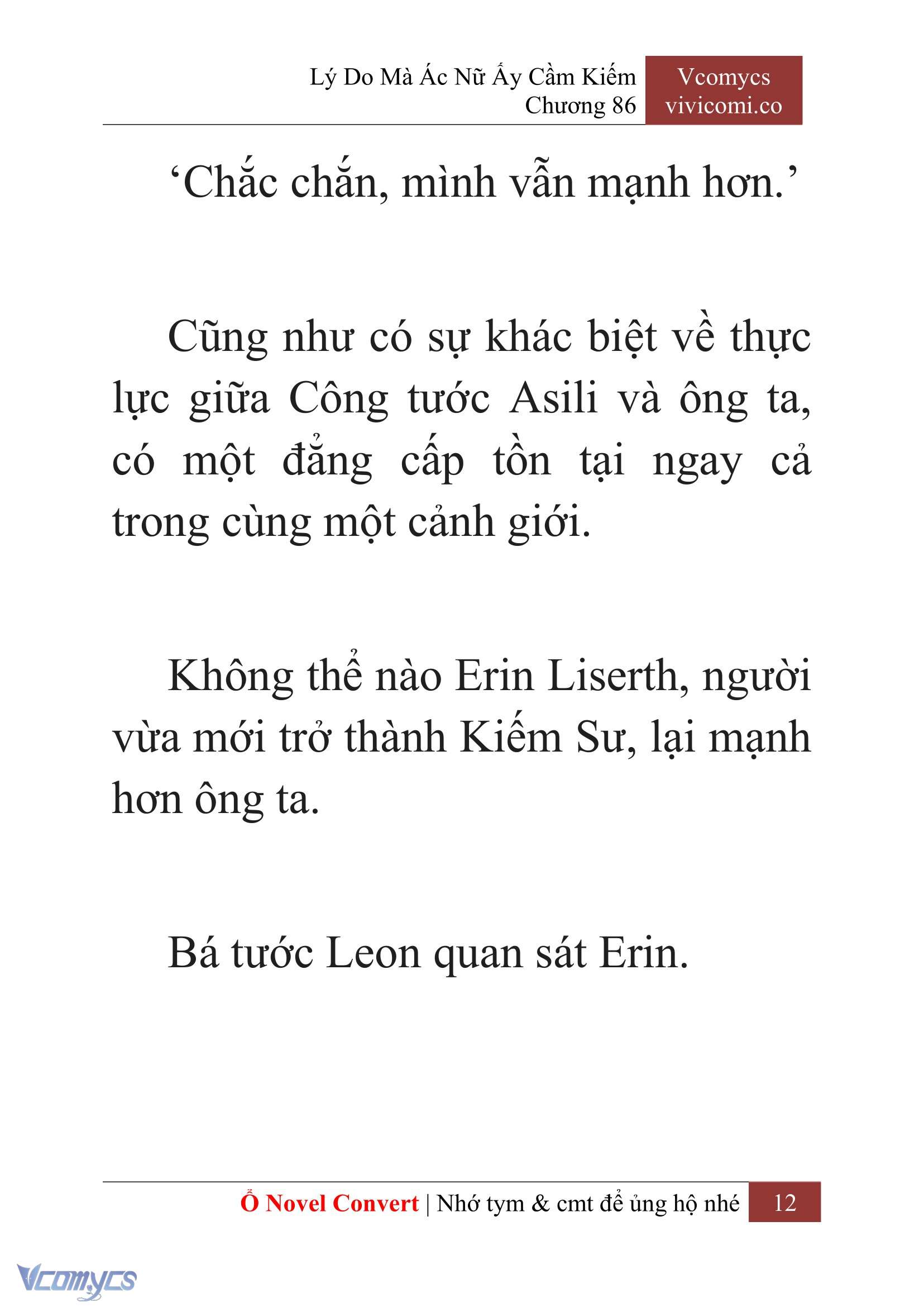 [Novel] Lý Do Mà Ác Nữ Ấy Cầm Kiếm Chap 86 - Trang 2