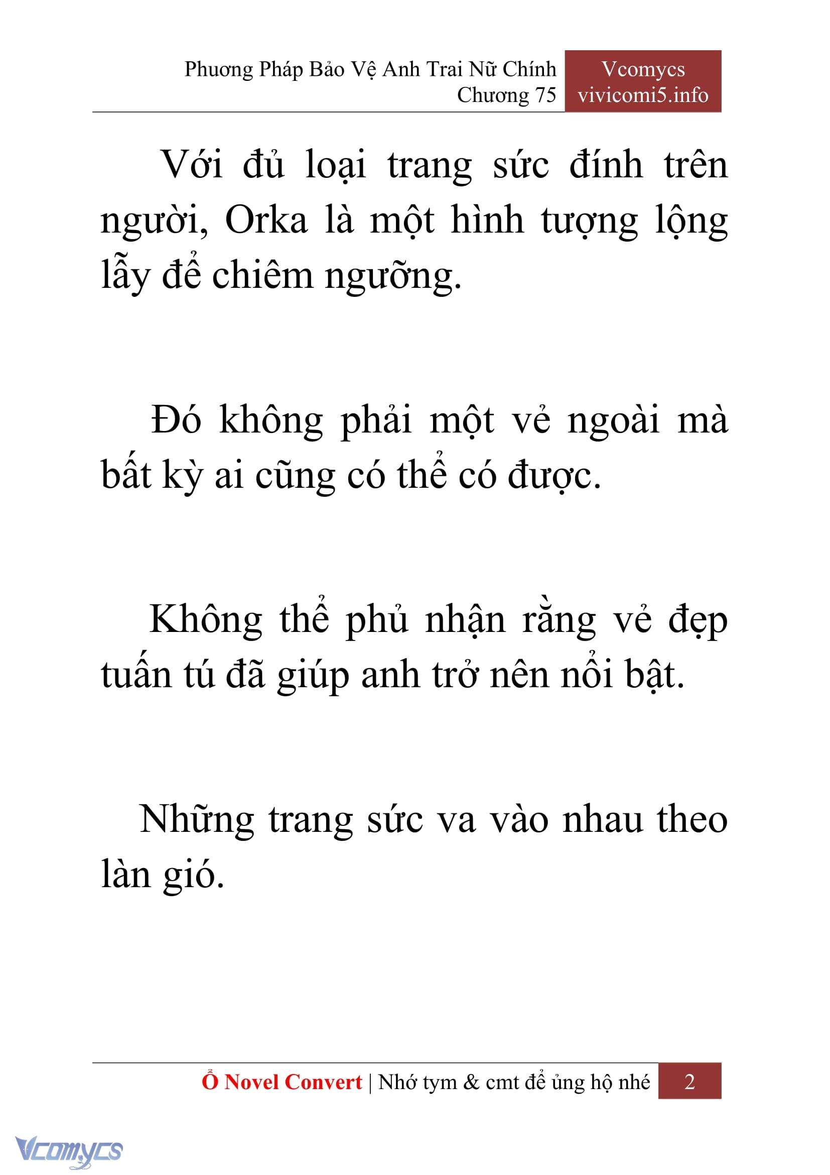 [Novel] Phương Pháp Bảo Vệ Anh Trai Nữ Chính Chap 75 - Trang 2