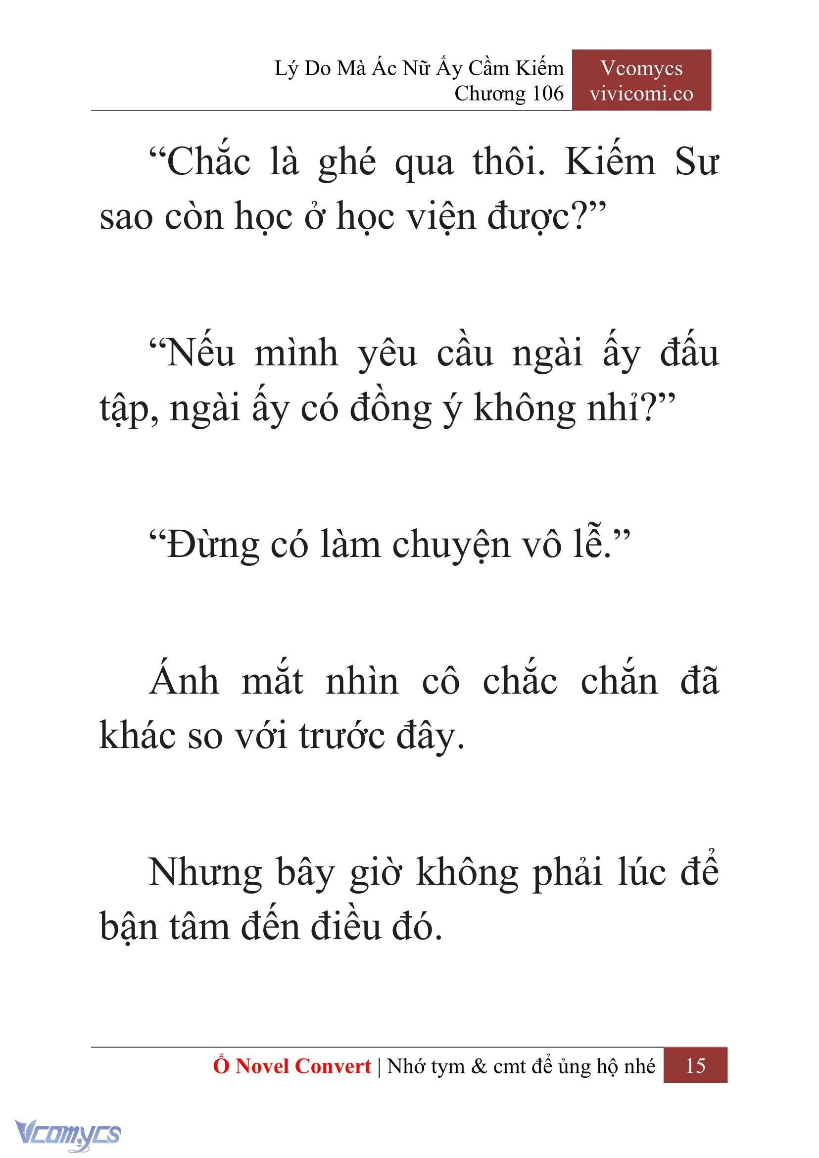 [Novel] Lý Do Mà Ác Nữ Ấy Cầm Kiếm Chap 106 - Next Chap 107