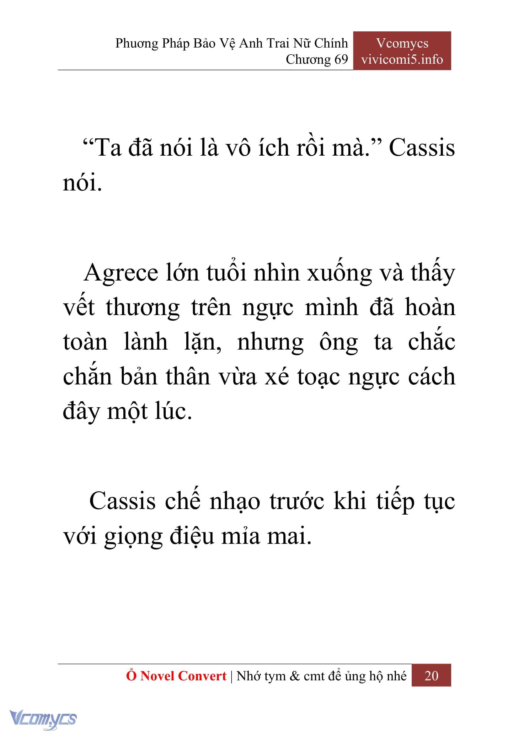 [Novel] Phương Pháp Bảo Vệ Anh Trai Nữ Chính Chap 69 - Trang 2