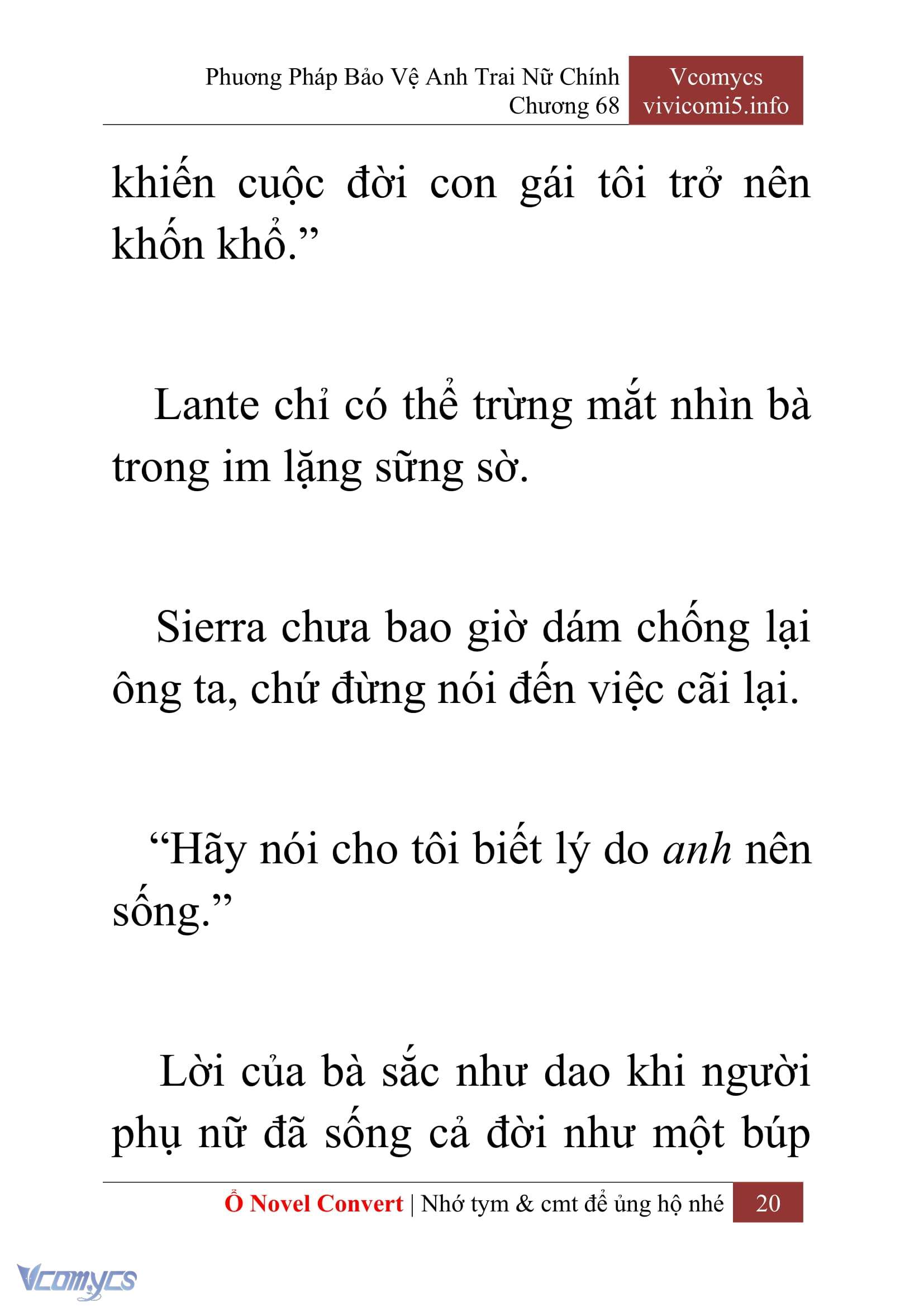 [Novel] Phương Pháp Bảo Vệ Anh Trai Nữ Chính Chap 68 - Trang 2