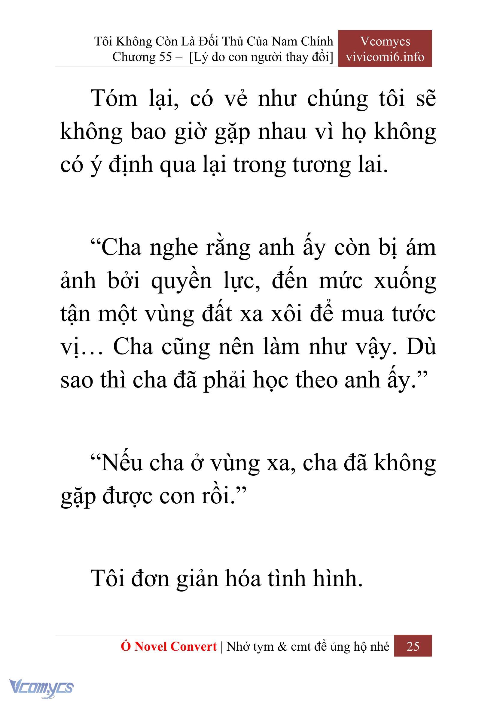 [Novel] Tôi Không Còn Là Đối Thủ Của Nam Chính Chap 55 - Trang 2