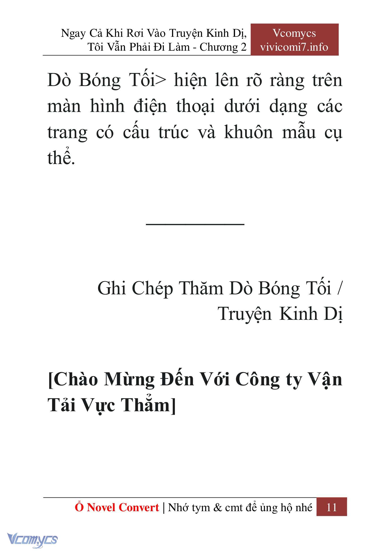 [Novel] Ngay Cả Khi Rơi Vào Truyện Kinh Dị, Tôi Vẫn Phải Đi Làm Chap 2 - Trang 2