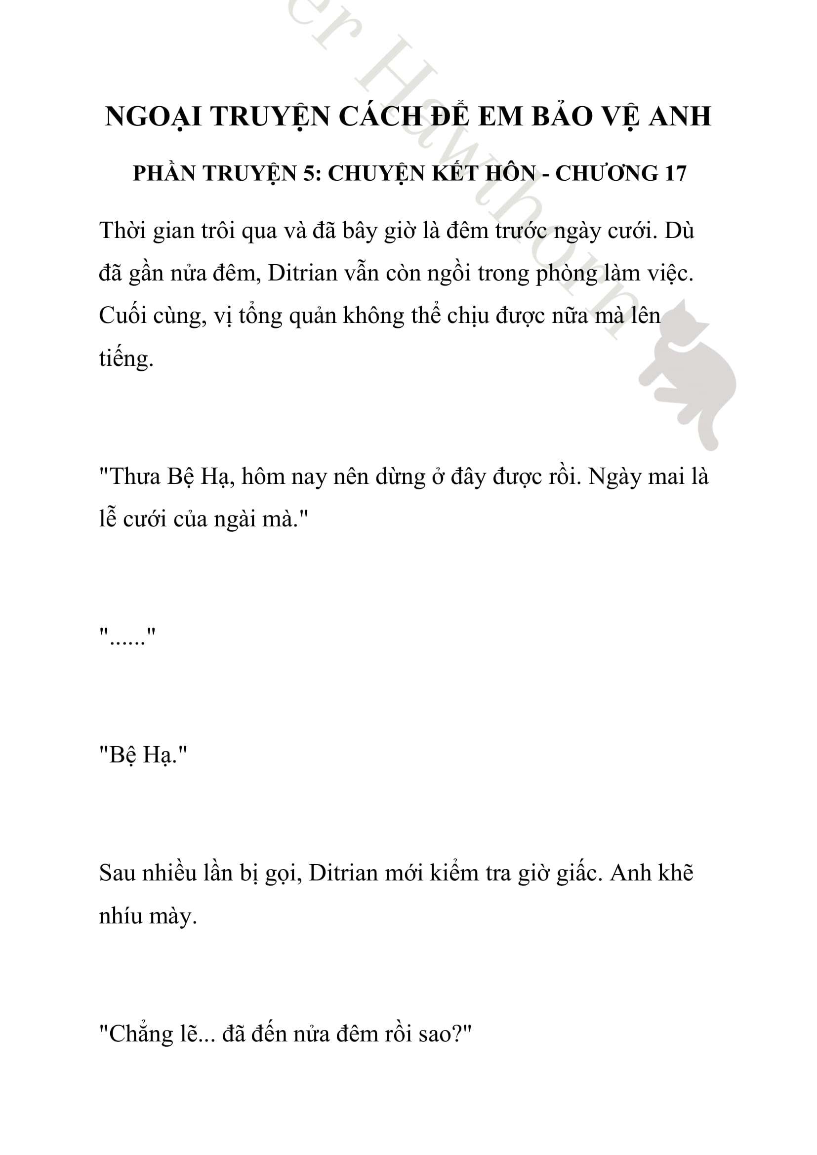 [NOVEL] Ngoại Truyện Cách Để Em Bảo Vệ Anh Chap 17 - Trang 2