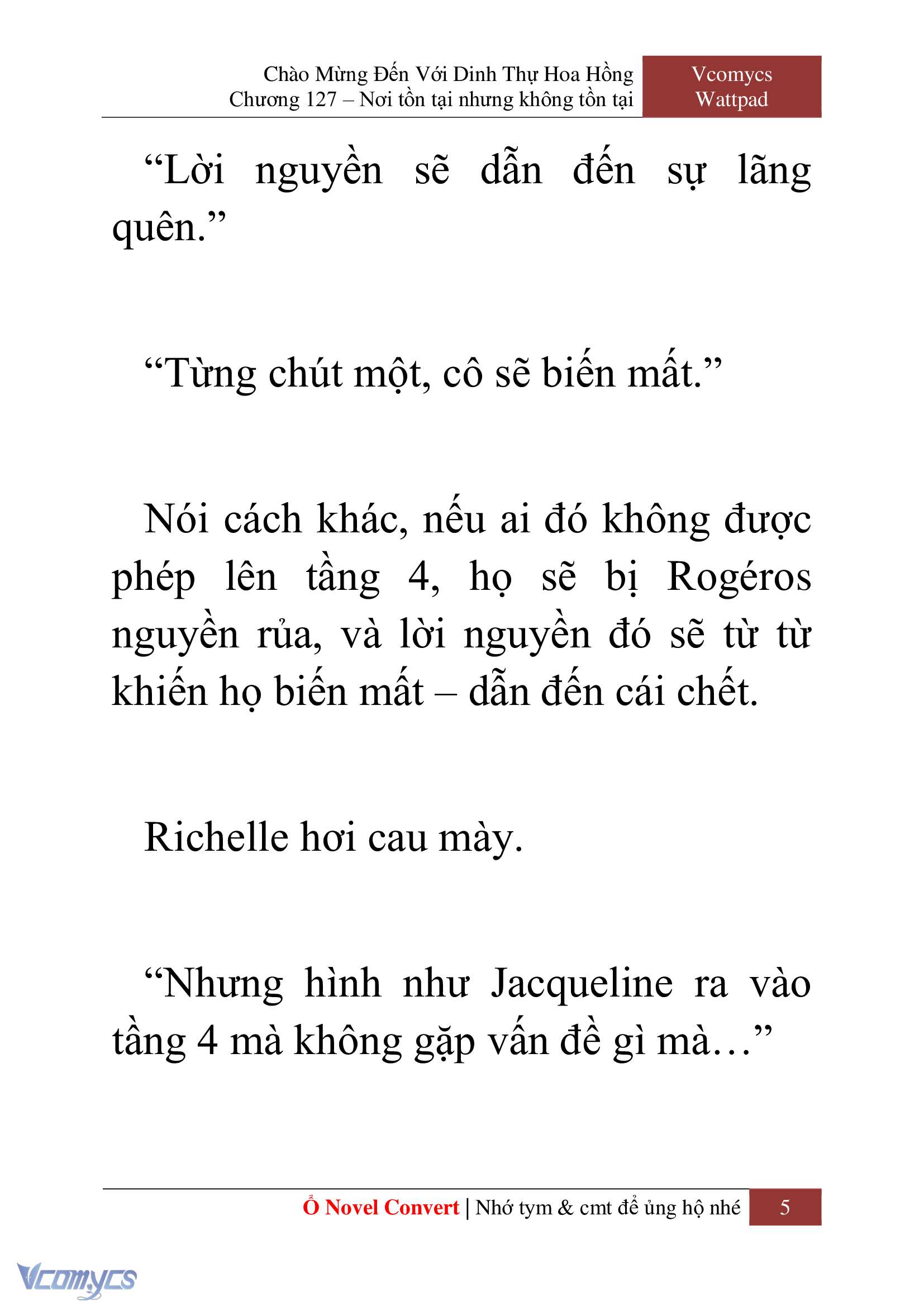 [Novel] Chào Mừng Đến Với Dinh Thự Hoa Hồng Chap 127 - Trang 2