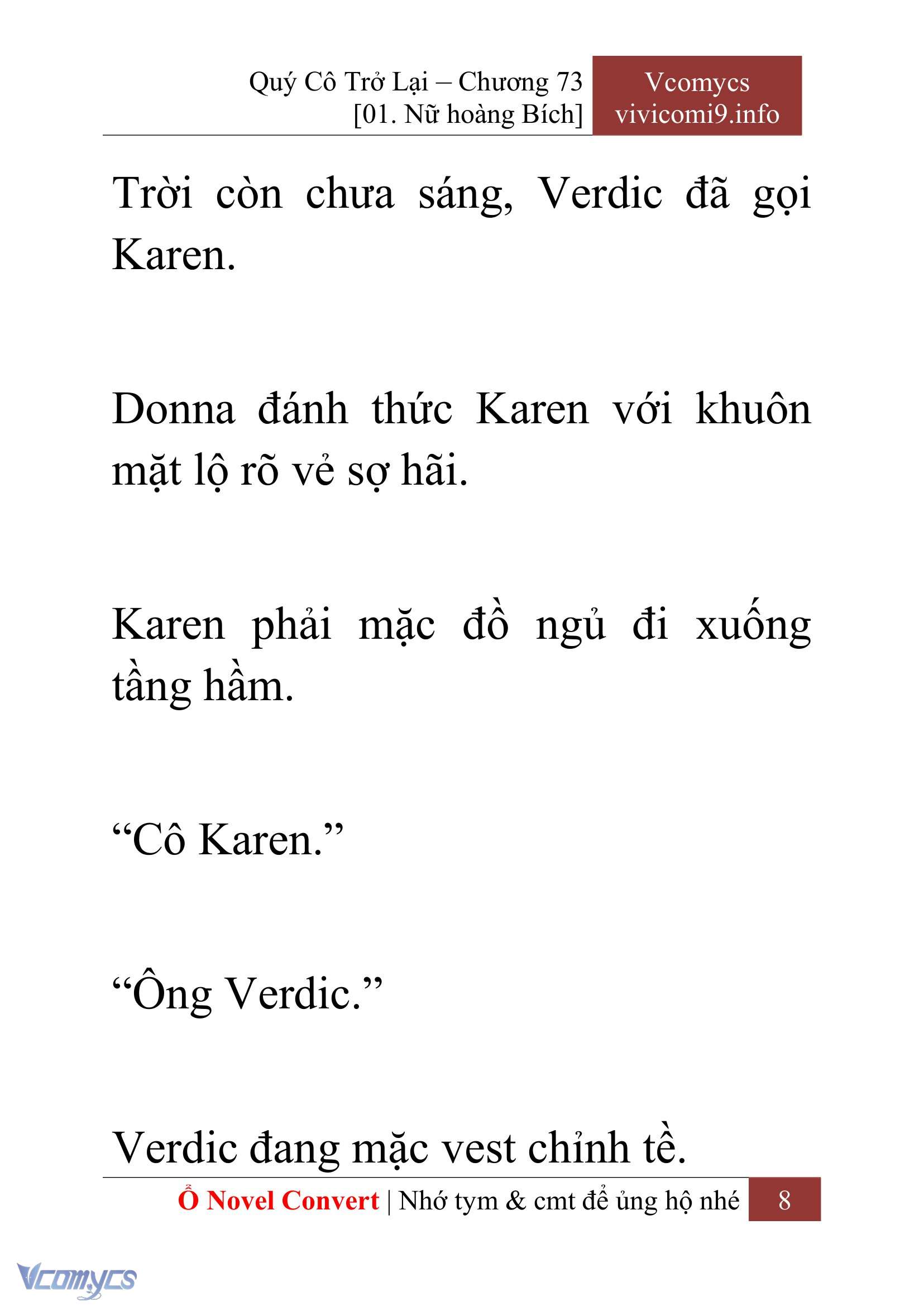 [Novel] Quý Cô Trở Lại Chap 73 - Trang 2