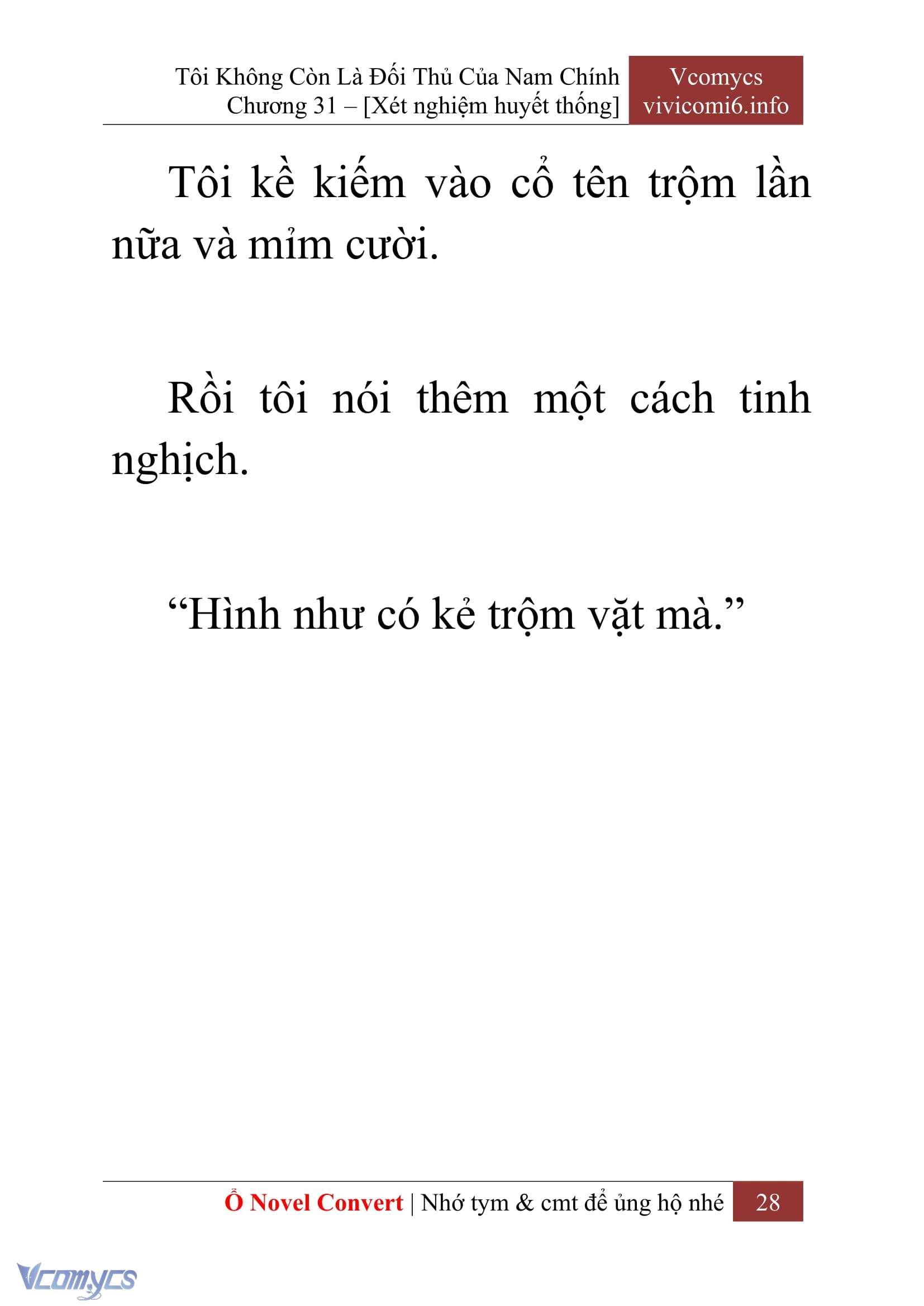 [Novel] Tôi Không Còn Là Đối Thủ Của Nam Chính Chap 31 - Trang 2