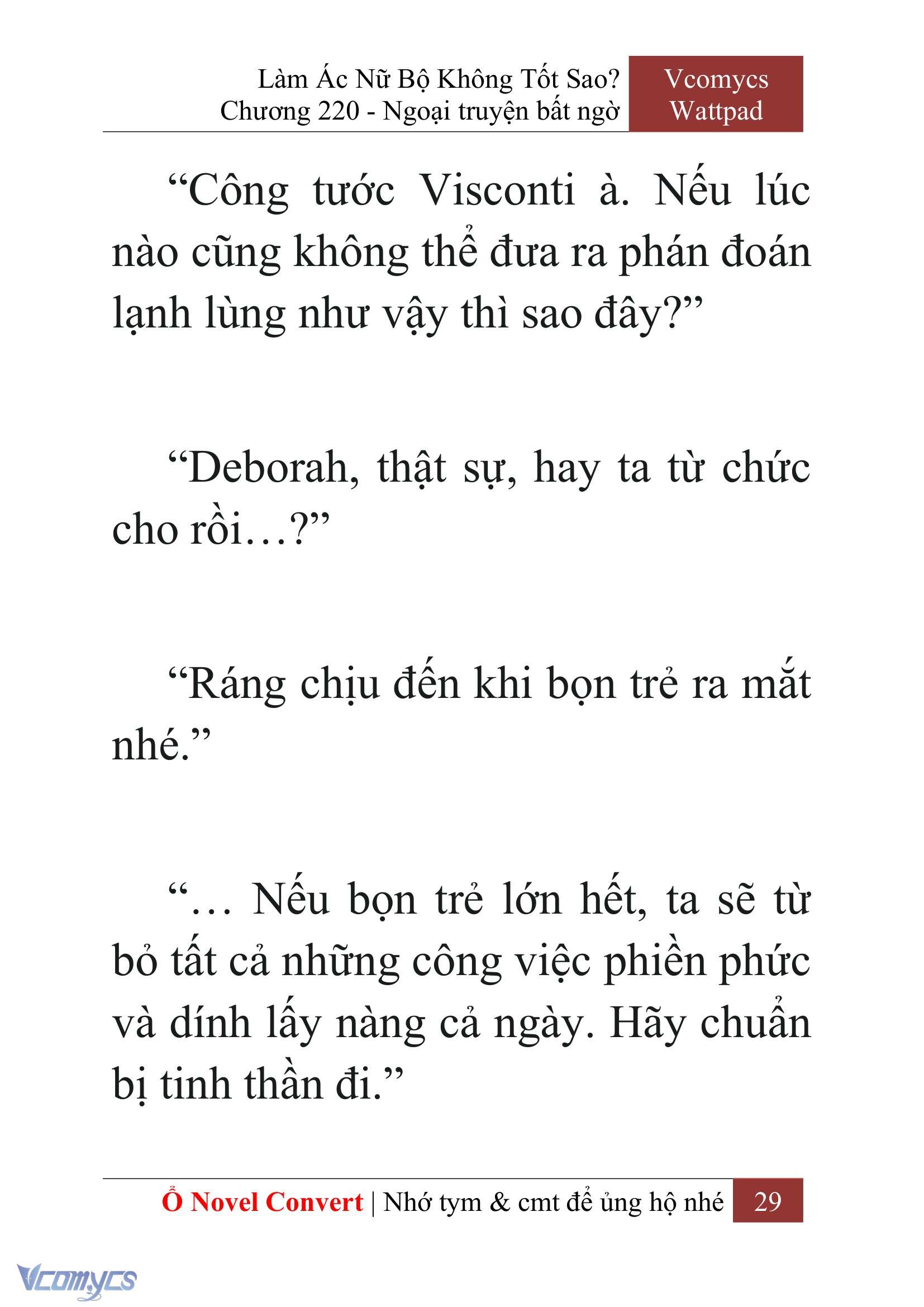 [Novel] Làm Ác Nữ Bộ Không Tốt Sao? Chap 220 - Trang 2