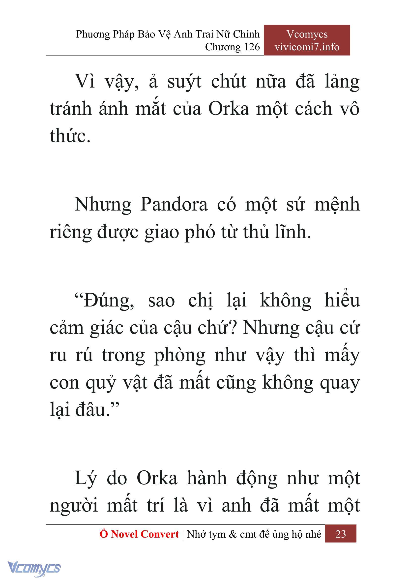 [Novel] Phương Pháp Bảo Vệ Anh Trai Nữ Chính Chap 126 - Trang 2