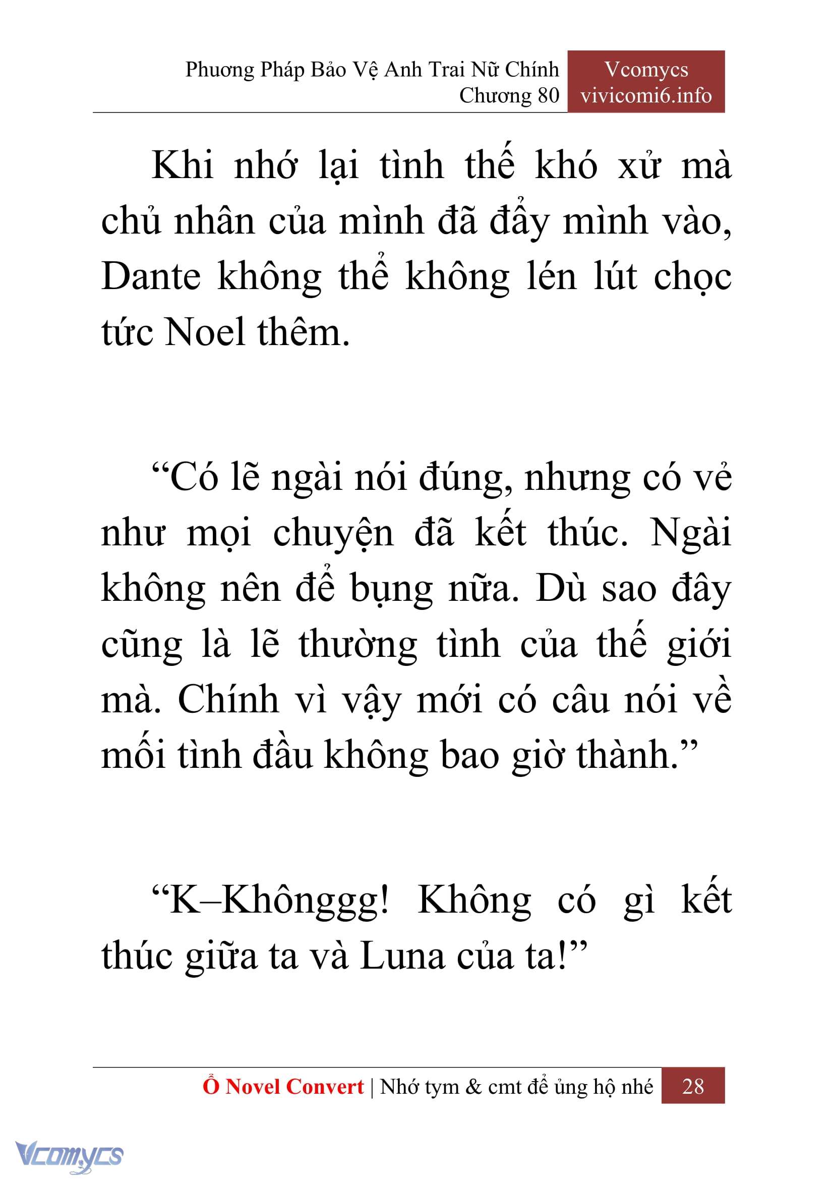 [Novel] Phương Pháp Bảo Vệ Anh Trai Nữ Chính Chap 80 - Trang 2