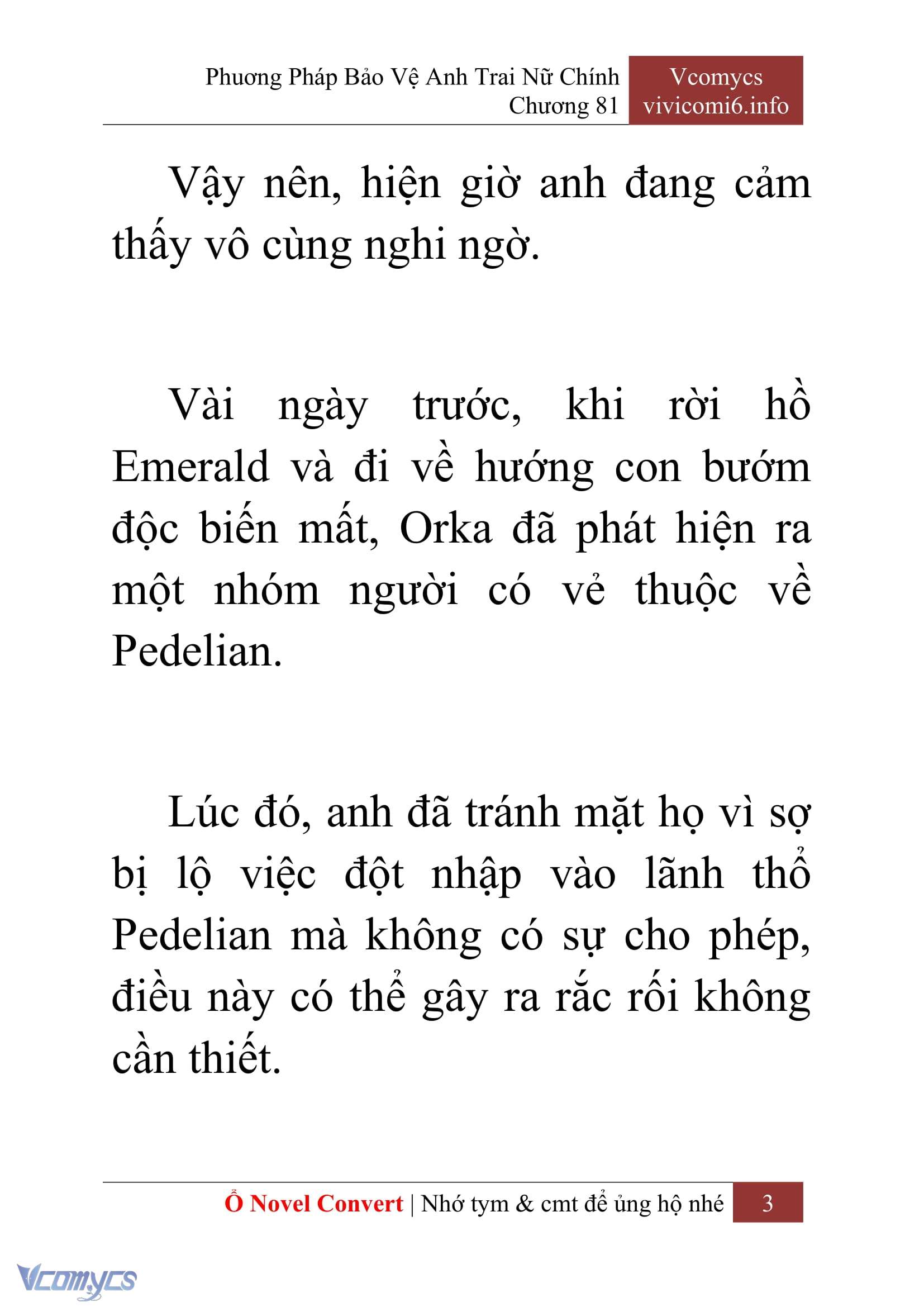 [Novel] Phương Pháp Bảo Vệ Anh Trai Nữ Chính Chap 81 - Trang 2