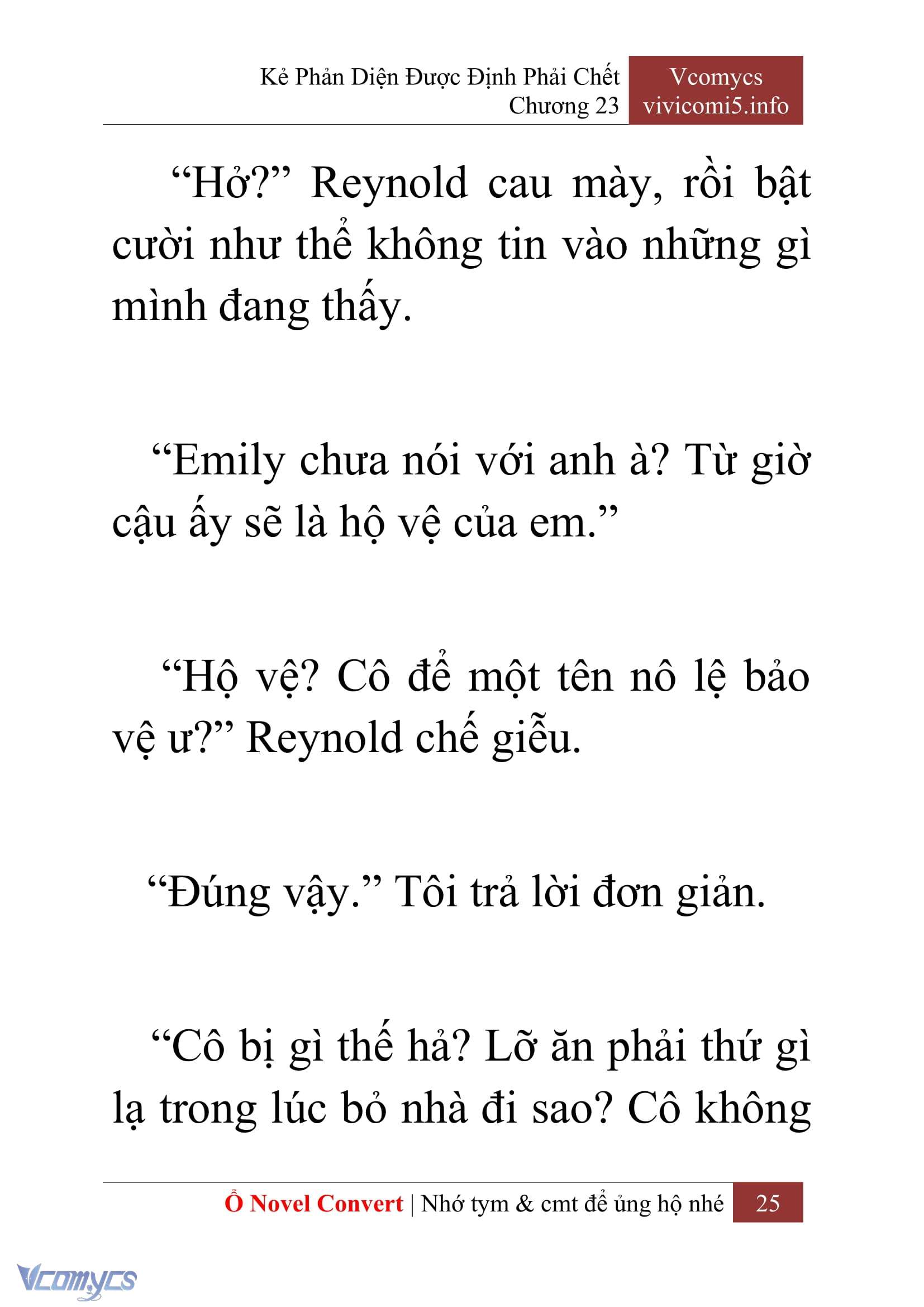 [Novel] Kẻ Phản Diện Được Định Phải Chết Chap 23 - Trang 2