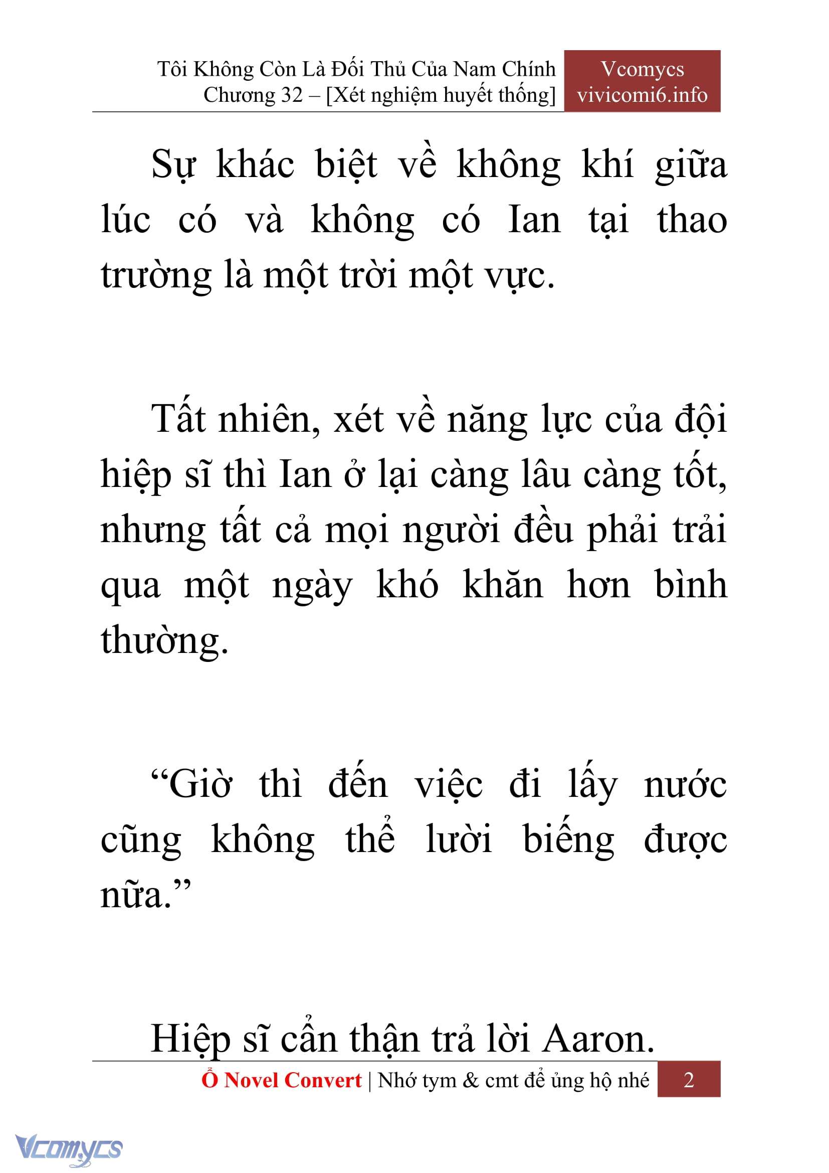 [Novel] Tôi Không Còn Là Đối Thủ Của Nam Chính Chap 32 - Trang 2