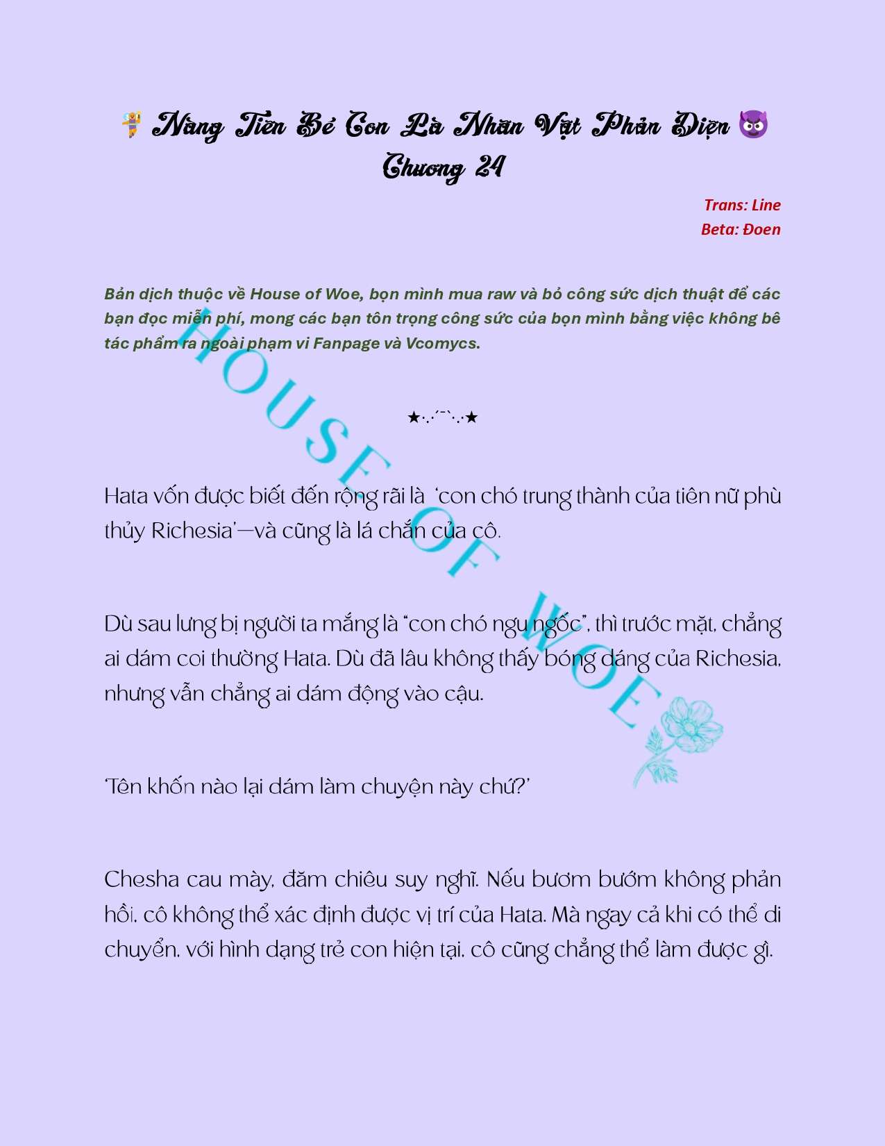 [NOVEL] NÀNG TIÊN BÉ CON LÀ NHÂN VẬT PHẢN DIỆN Chap 24 - Trang 2