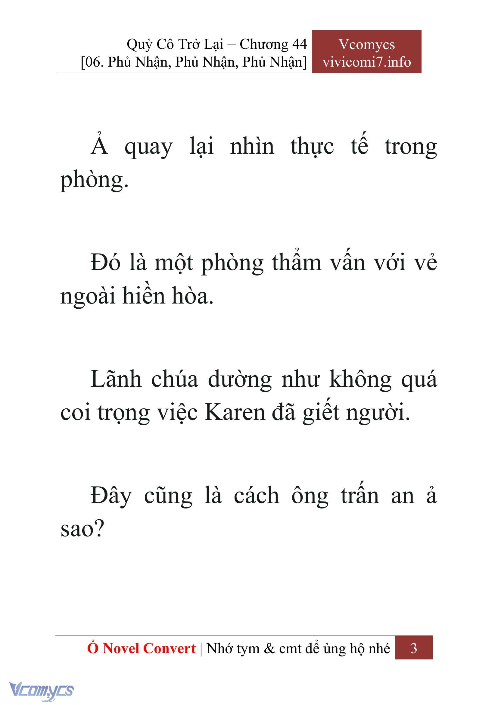 [Novel] Quý Cô Trở Lại Chap 44 - Trang 2