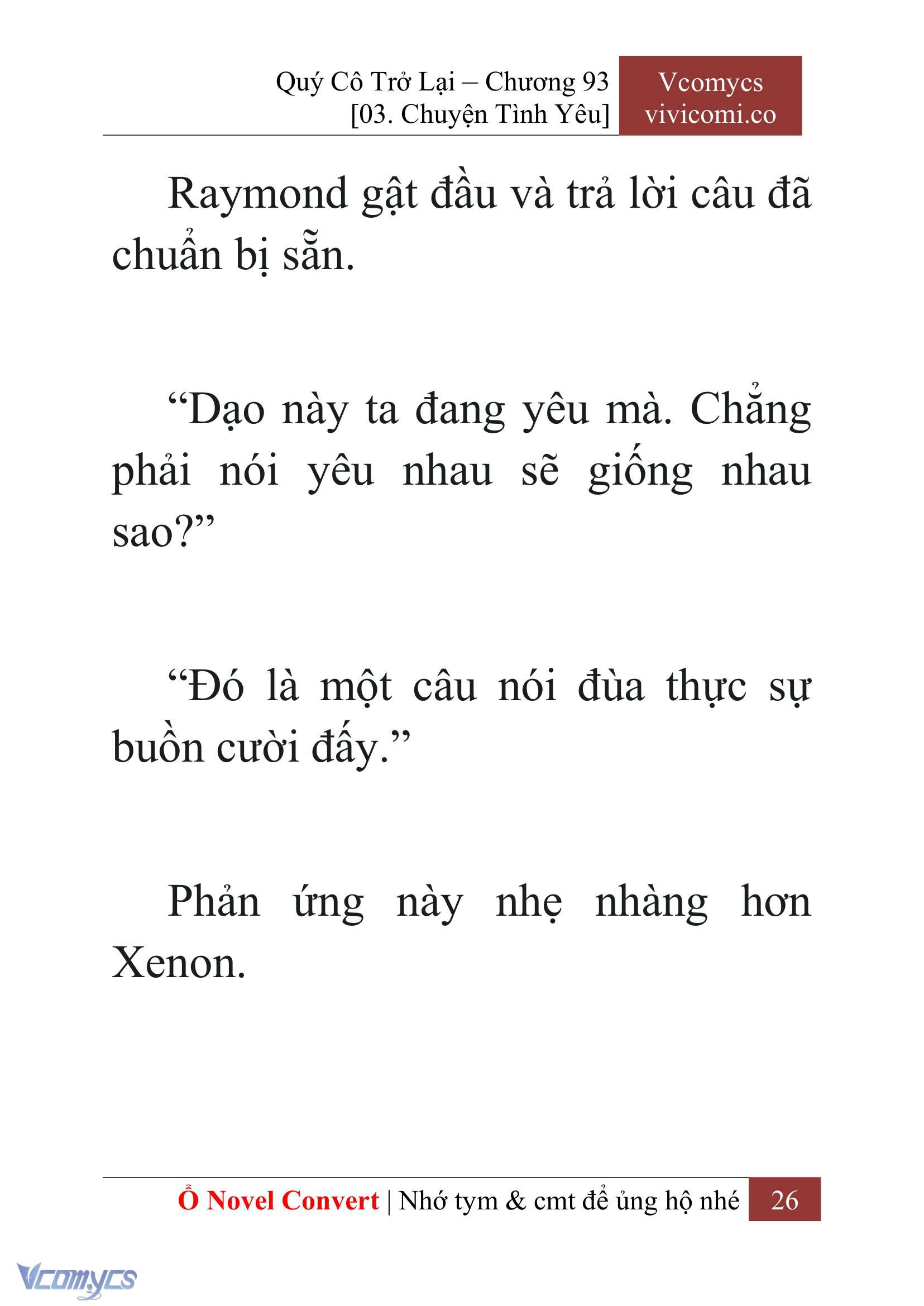 [Novel] Quý Cô Trở Lại Chap 93 - Trang 2