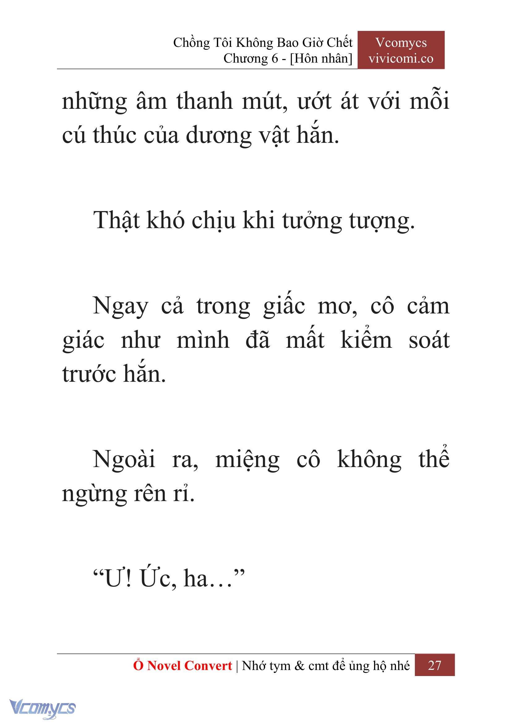[Novel] Chồng Tôi Không Bao Giờ Chết Chap 6 - Trang 2
