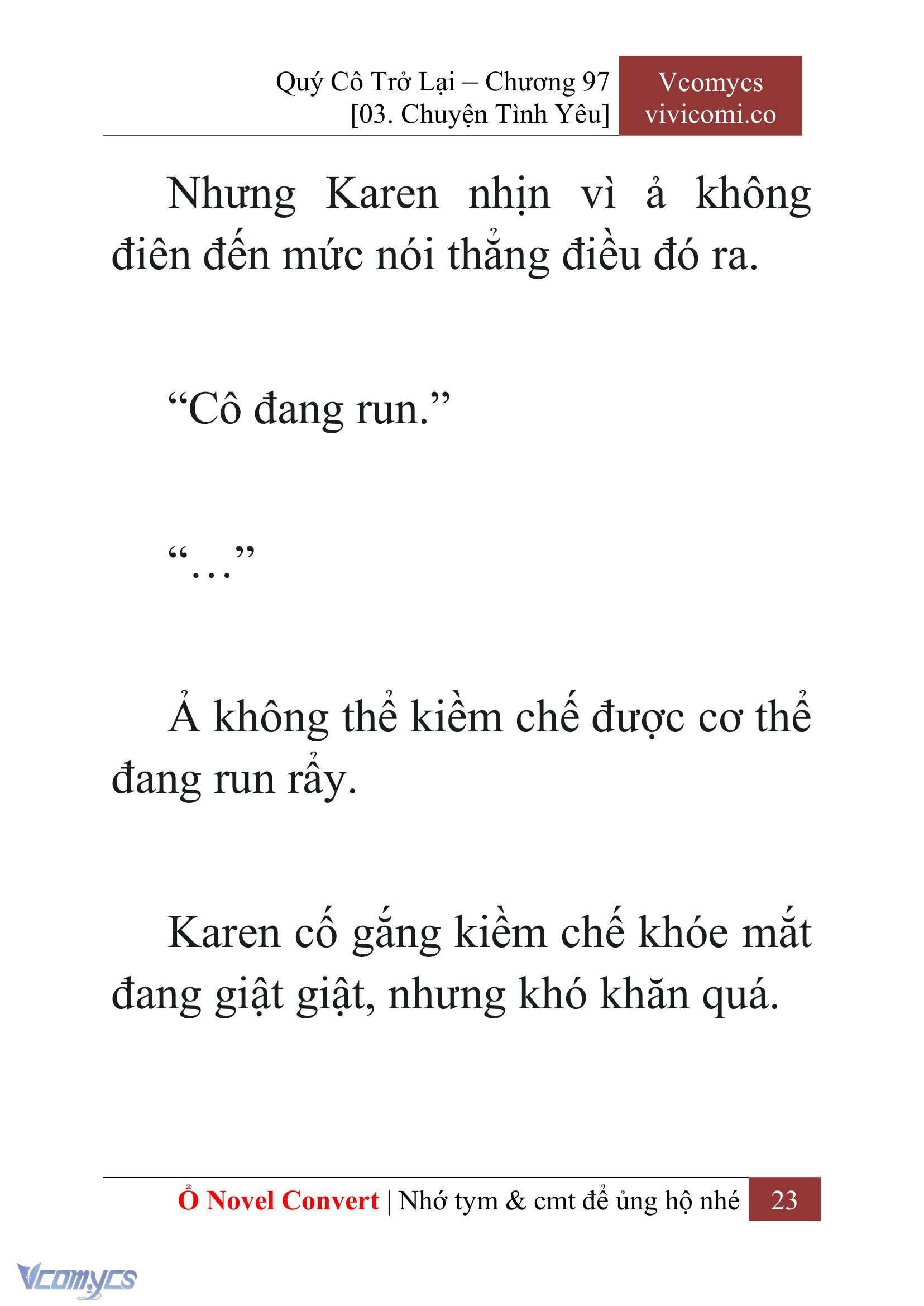 [Novel] Quý Cô Trở Lại Chap 97 - Trang 2