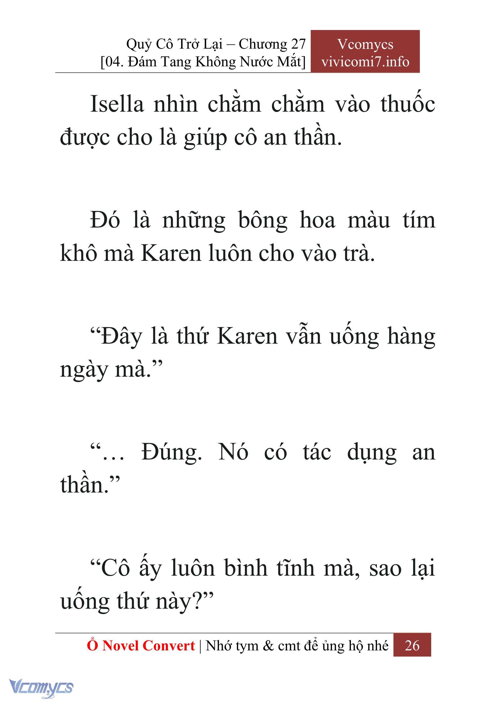 [Novel] Quý Cô Trở Lại Chap 27 - Trang 2