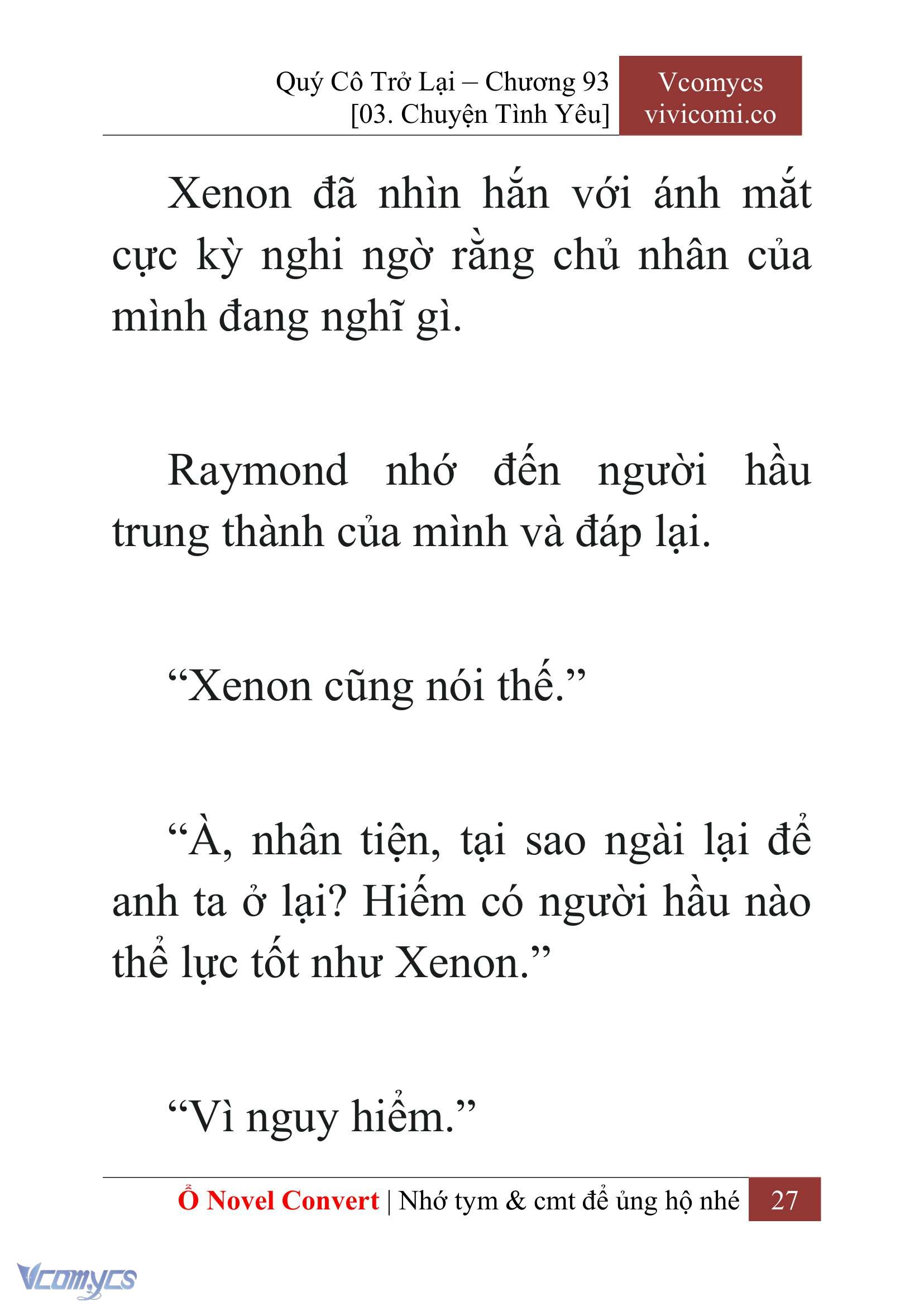 [Novel] Quý Cô Trở Lại Chap 93 - Trang 2