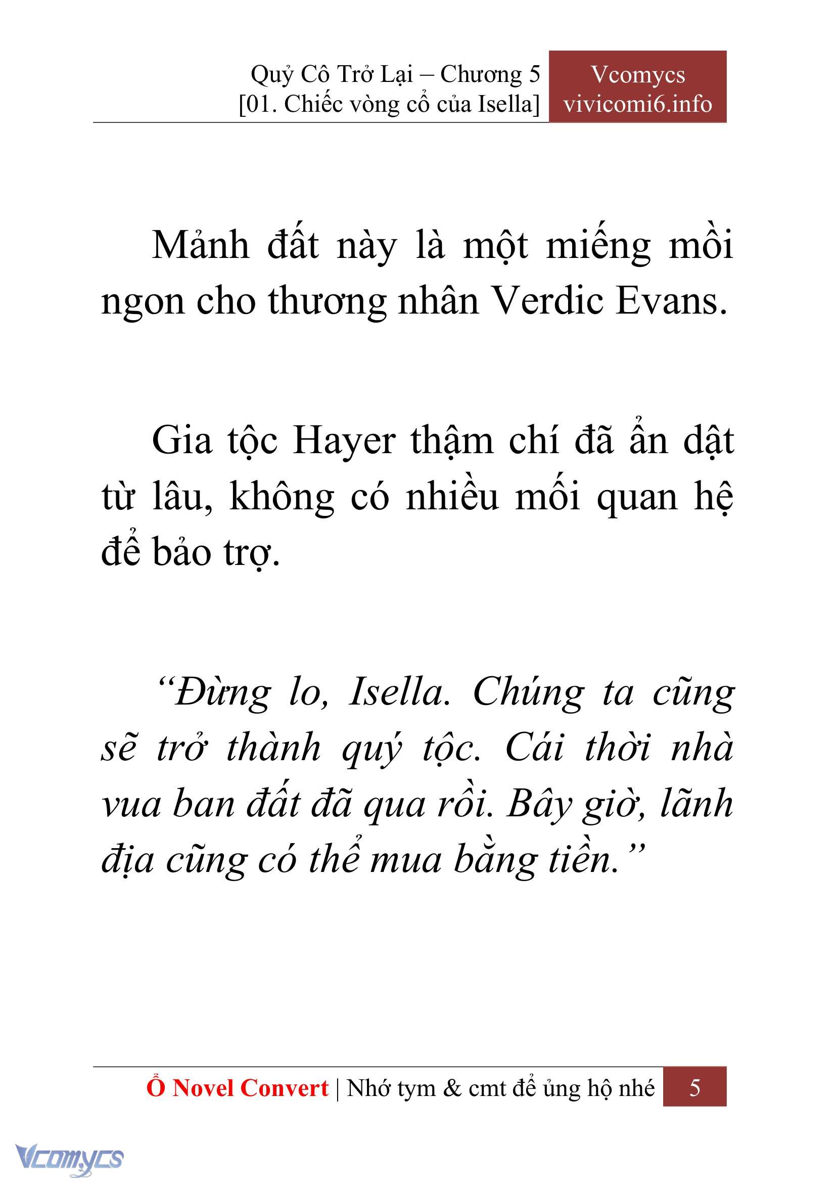 [Novel] Quý Cô Trở Lại Chap 5 - Trang 2