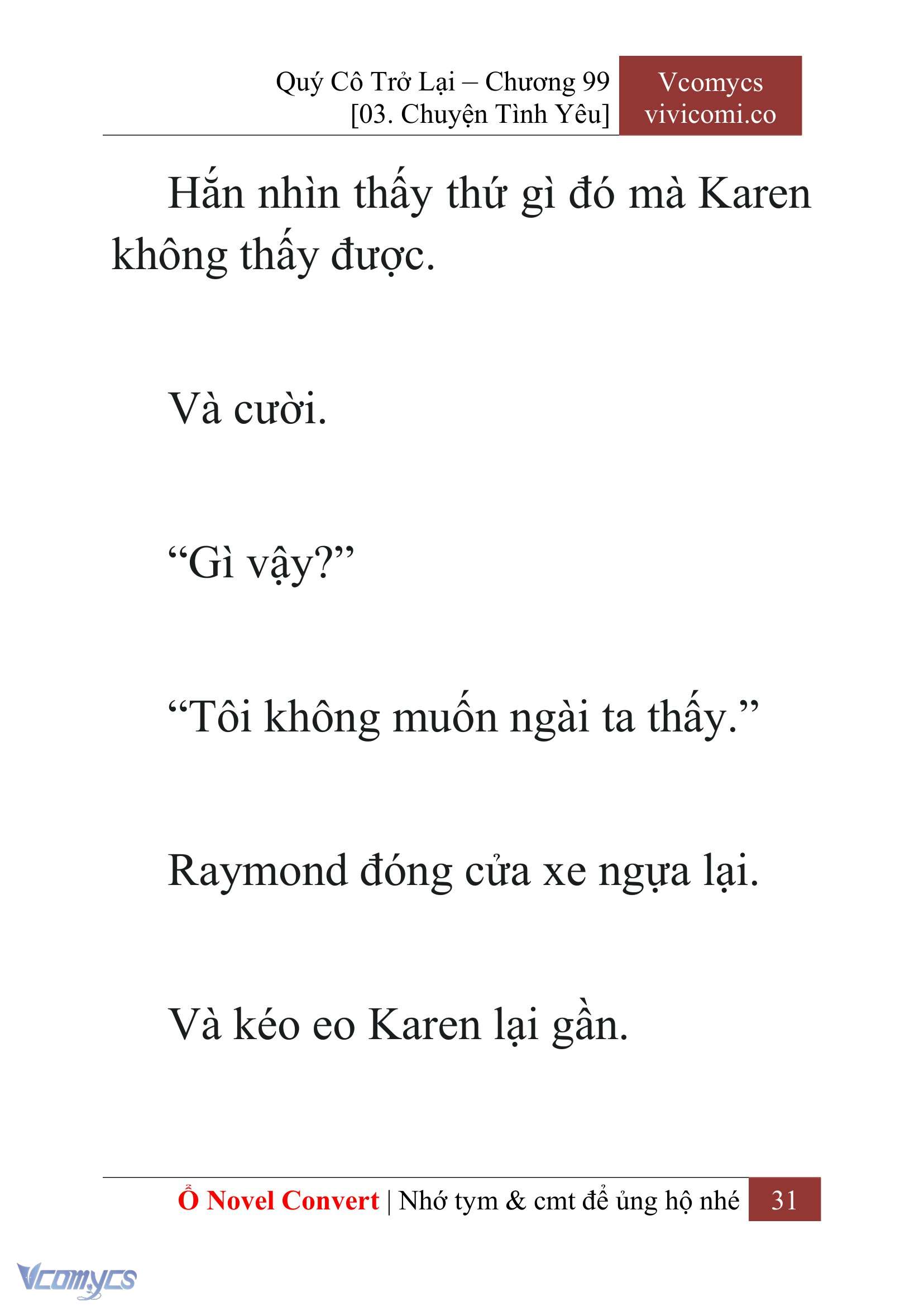 [Novel] Quý Cô Trở Lại Chap 99 - Trang 2