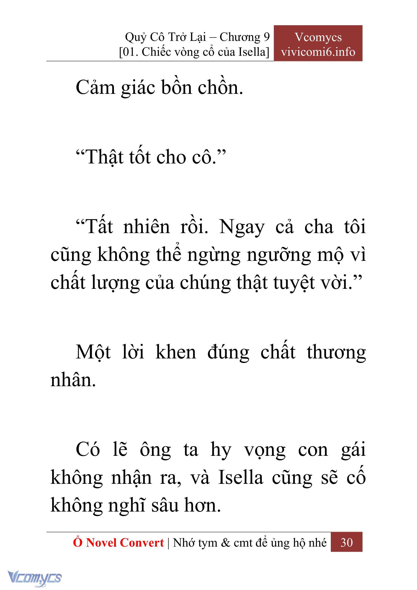 [Novel] Quý Cô Trở Lại Chap 9 - Trang 2