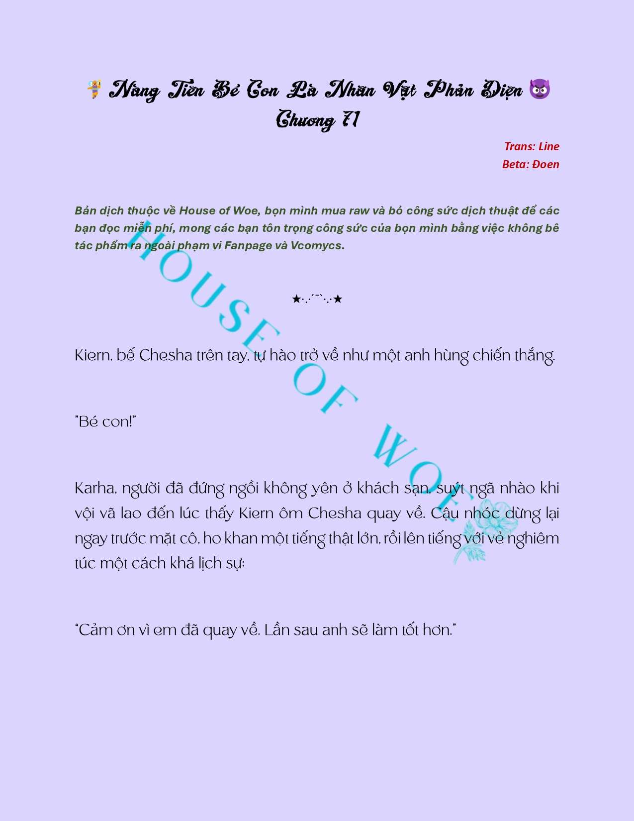 [NOVEL] NÀNG TIÊN BÉ CON LÀ NHÂN VẬT PHẢN DIỆN Chap 71 - Trang 2