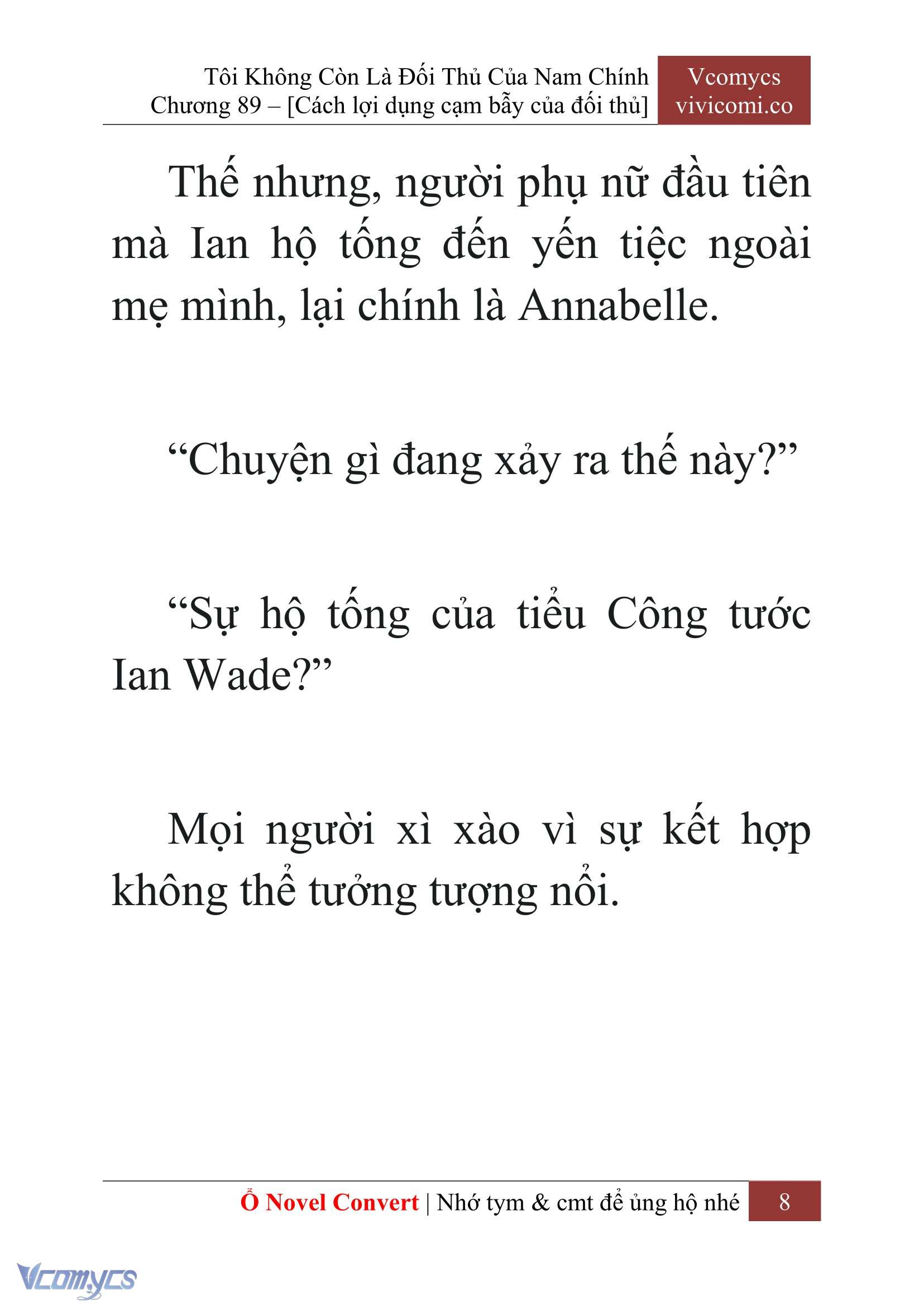 [Novel] Tôi Không Còn Là Đối Thủ Của Nam Chính Chap 89 - Trang 2
