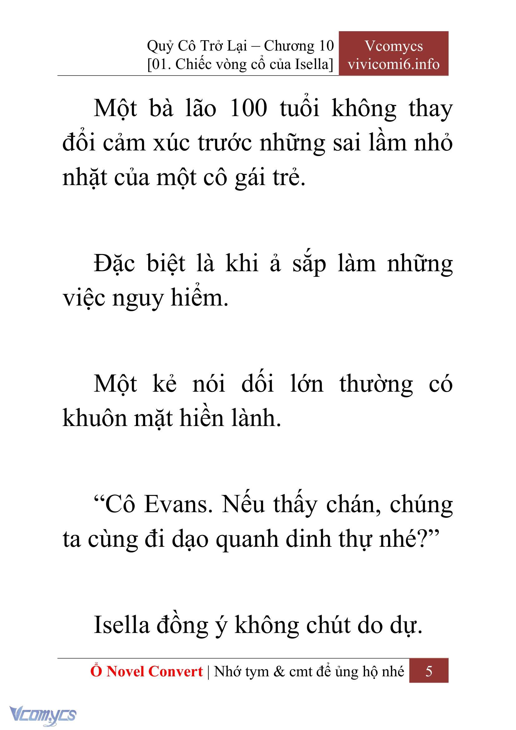 [Novel] Quý Cô Trở Lại Chap 10 - Trang 2