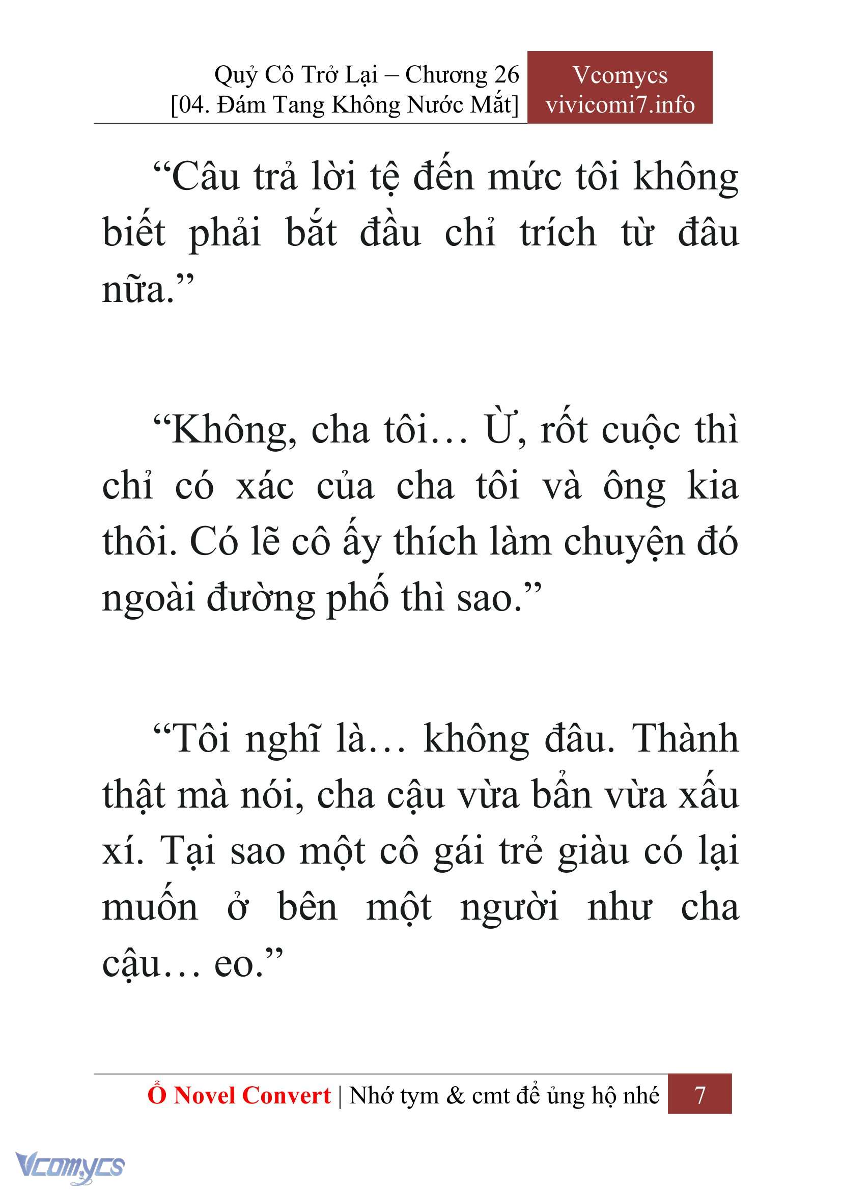 [Novel] Quý Cô Trở Lại Chap 26 - Trang 2