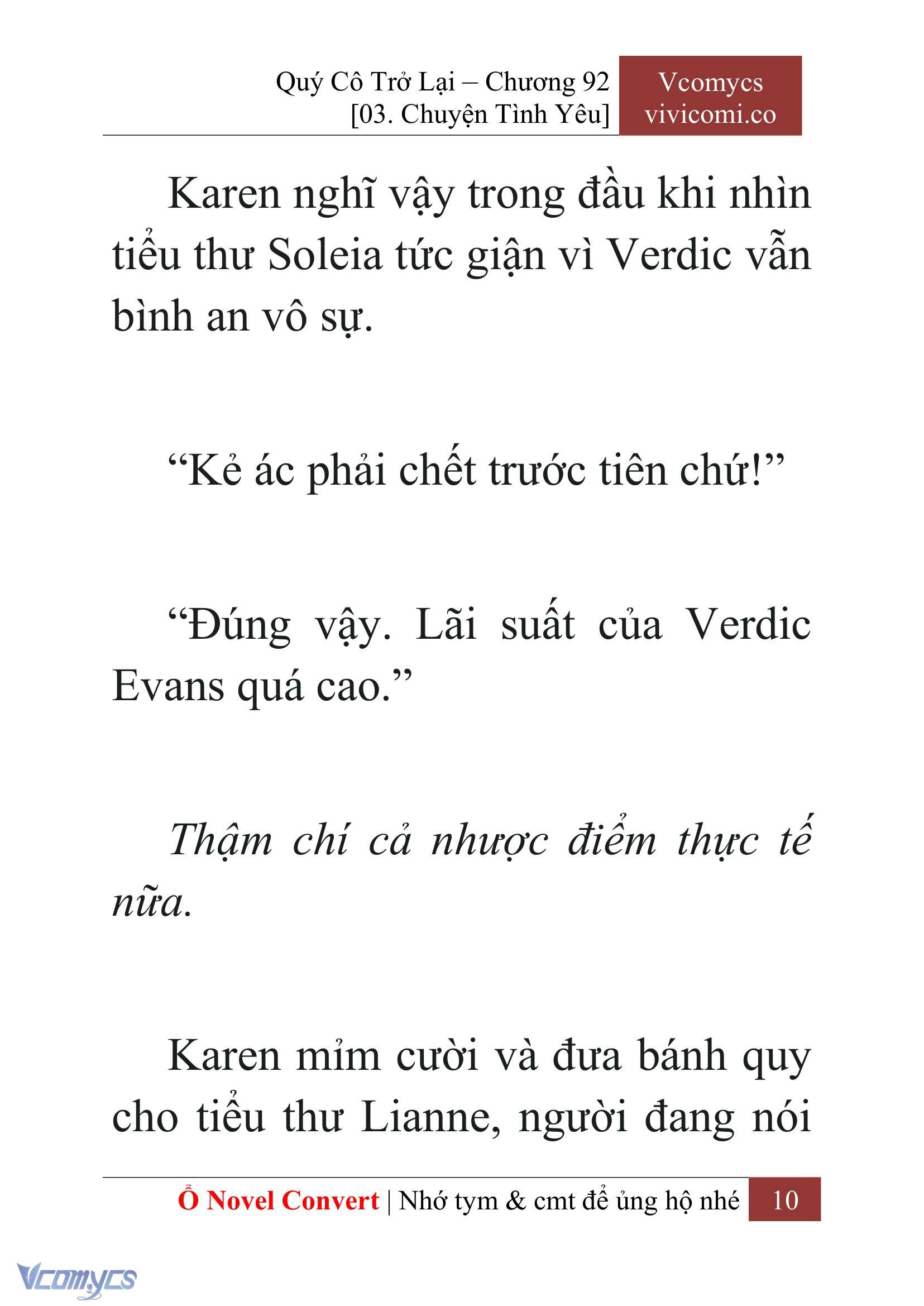 [Novel] Quý Cô Trở Lại Chap 92 - Trang 2