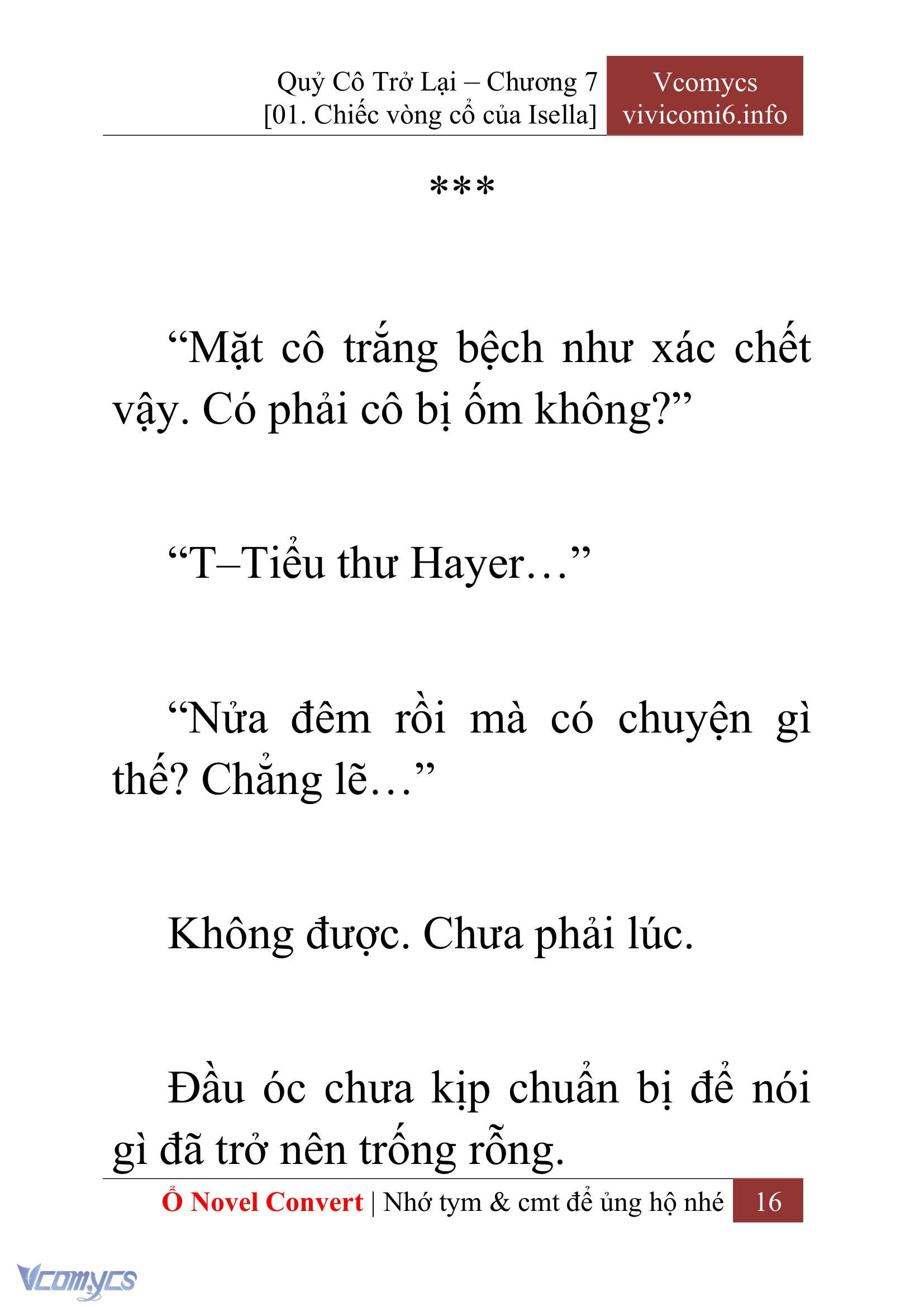 [Novel] Quý Cô Trở Lại Chap 7 - Trang 2