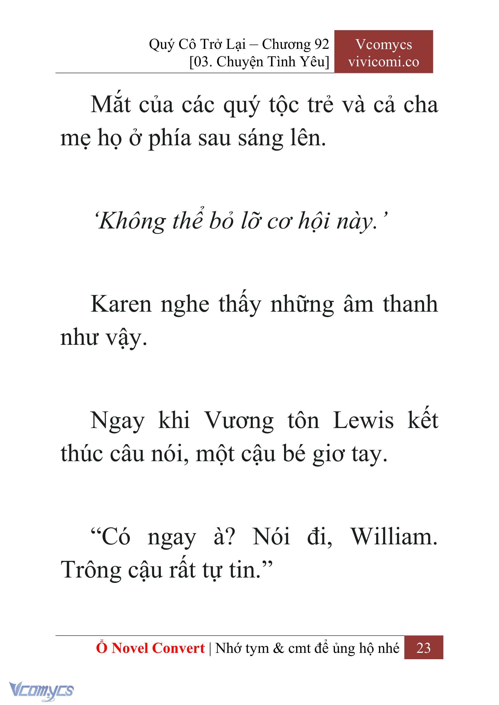 [Novel] Quý Cô Trở Lại Chap 92 - Trang 2