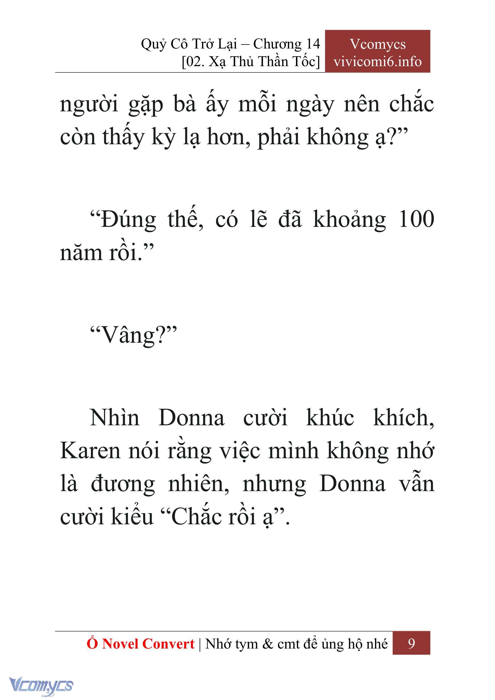 [Novel] Quý Cô Trở Lại Chap 14 - Trang 2