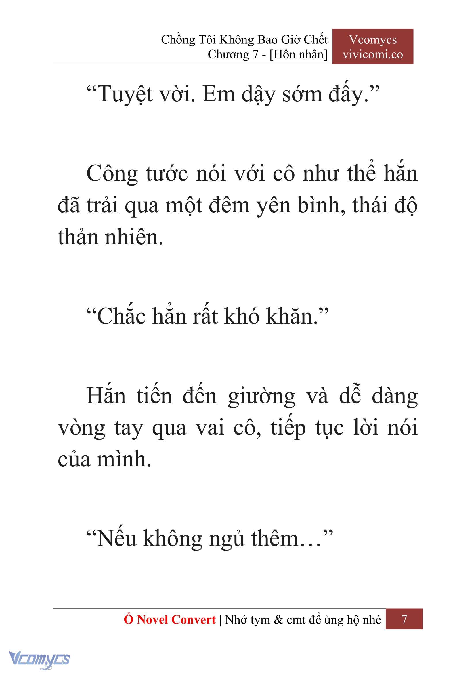 [Novel] Chồng Tôi Không Bao Giờ Chết Chap 7 - Trang 2