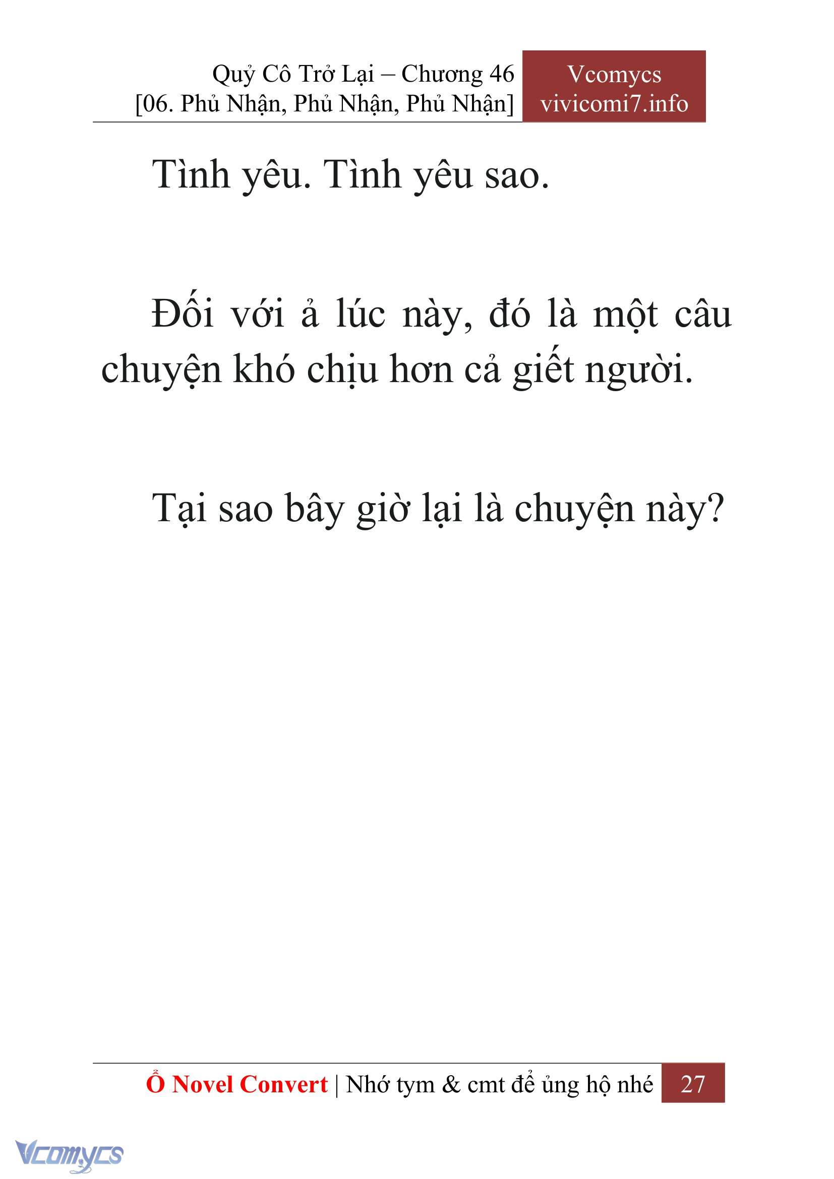 [Novel] Quý Cô Trở Lại Chap 46 - Trang 2