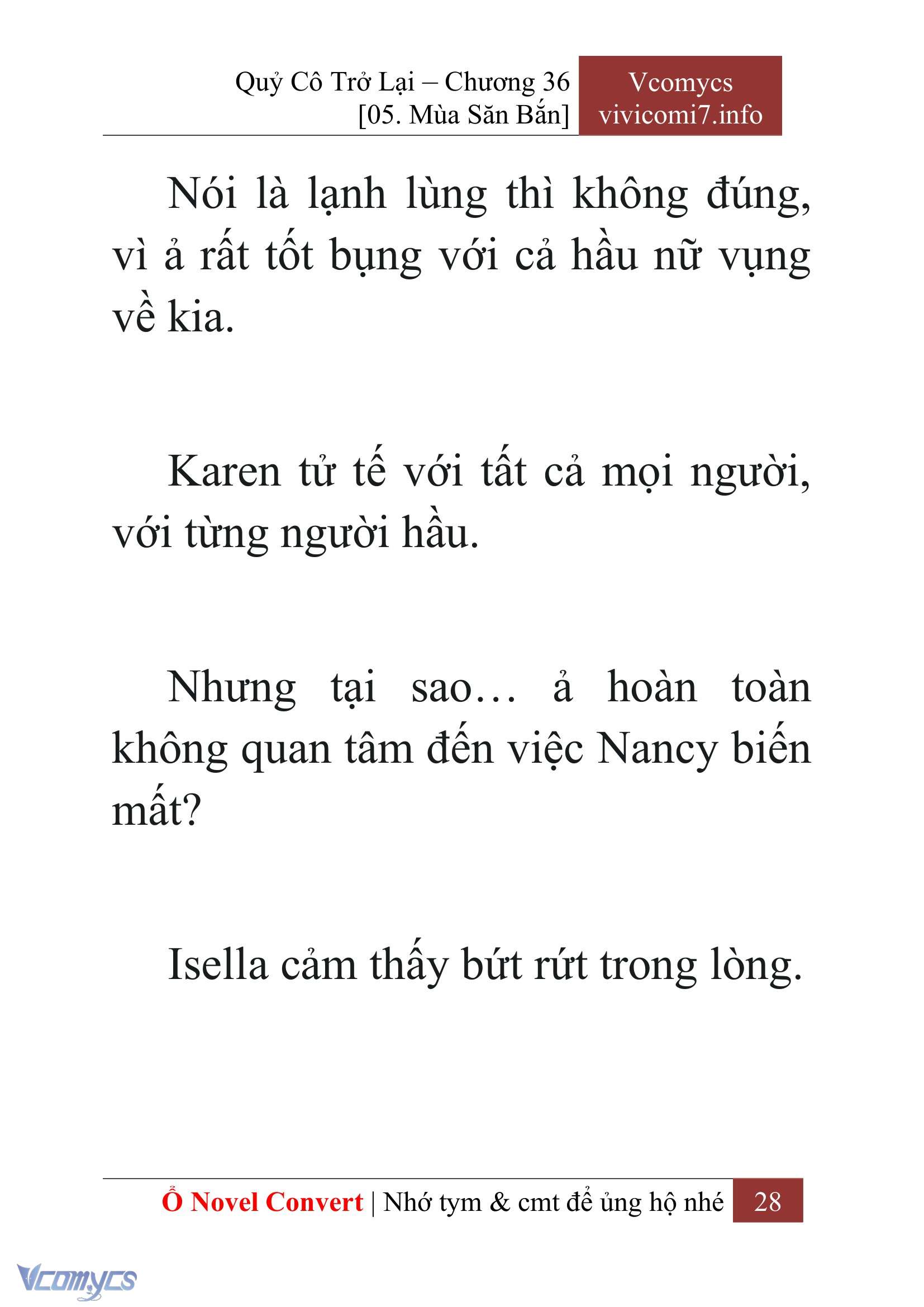 [Novel] Quý Cô Trở Lại Chap 36 - Trang 2