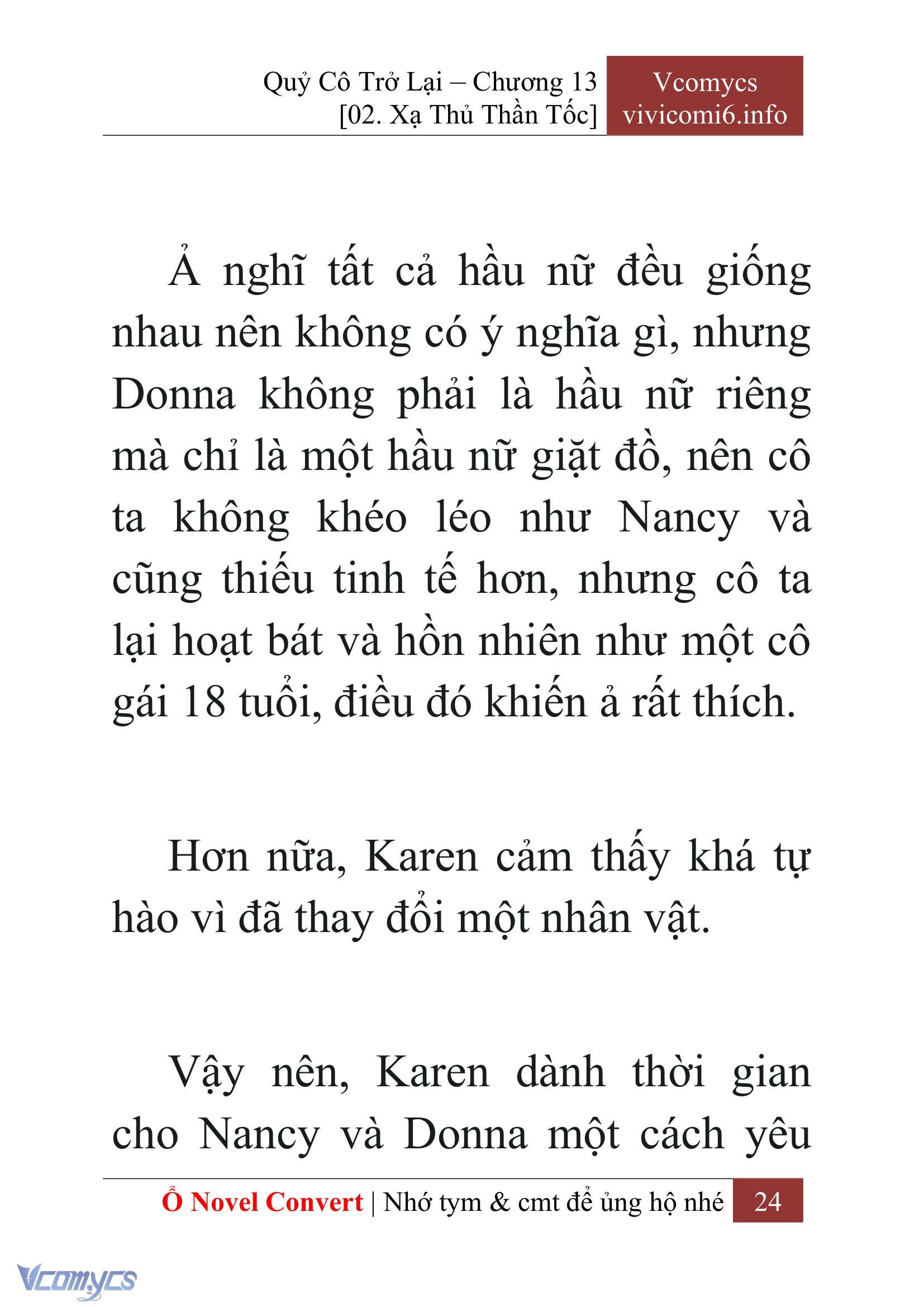 [Novel] Quý Cô Trở Lại Chap 13 - Trang 2